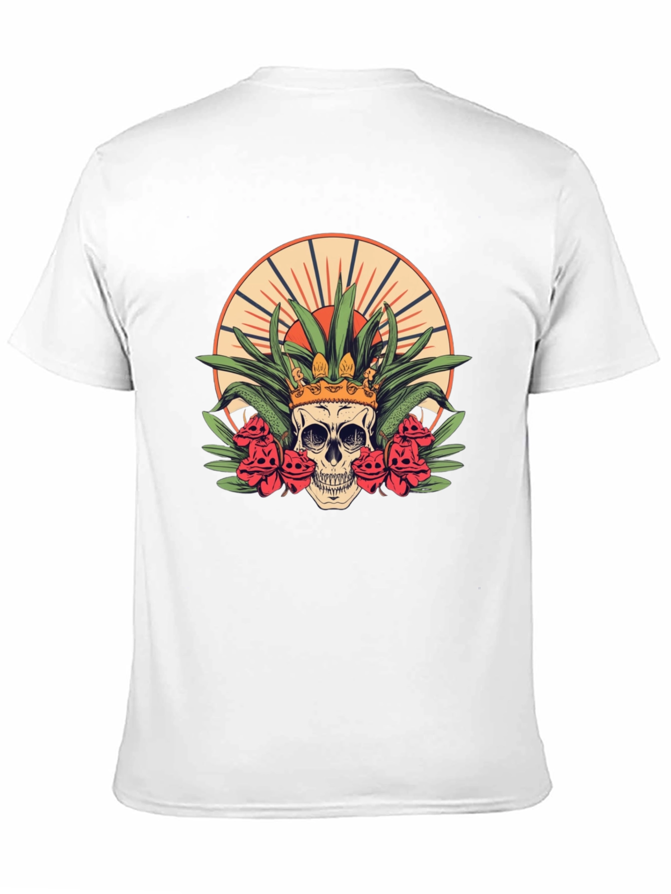Skull King T-Shirt - Floral Crown Graphic Tee