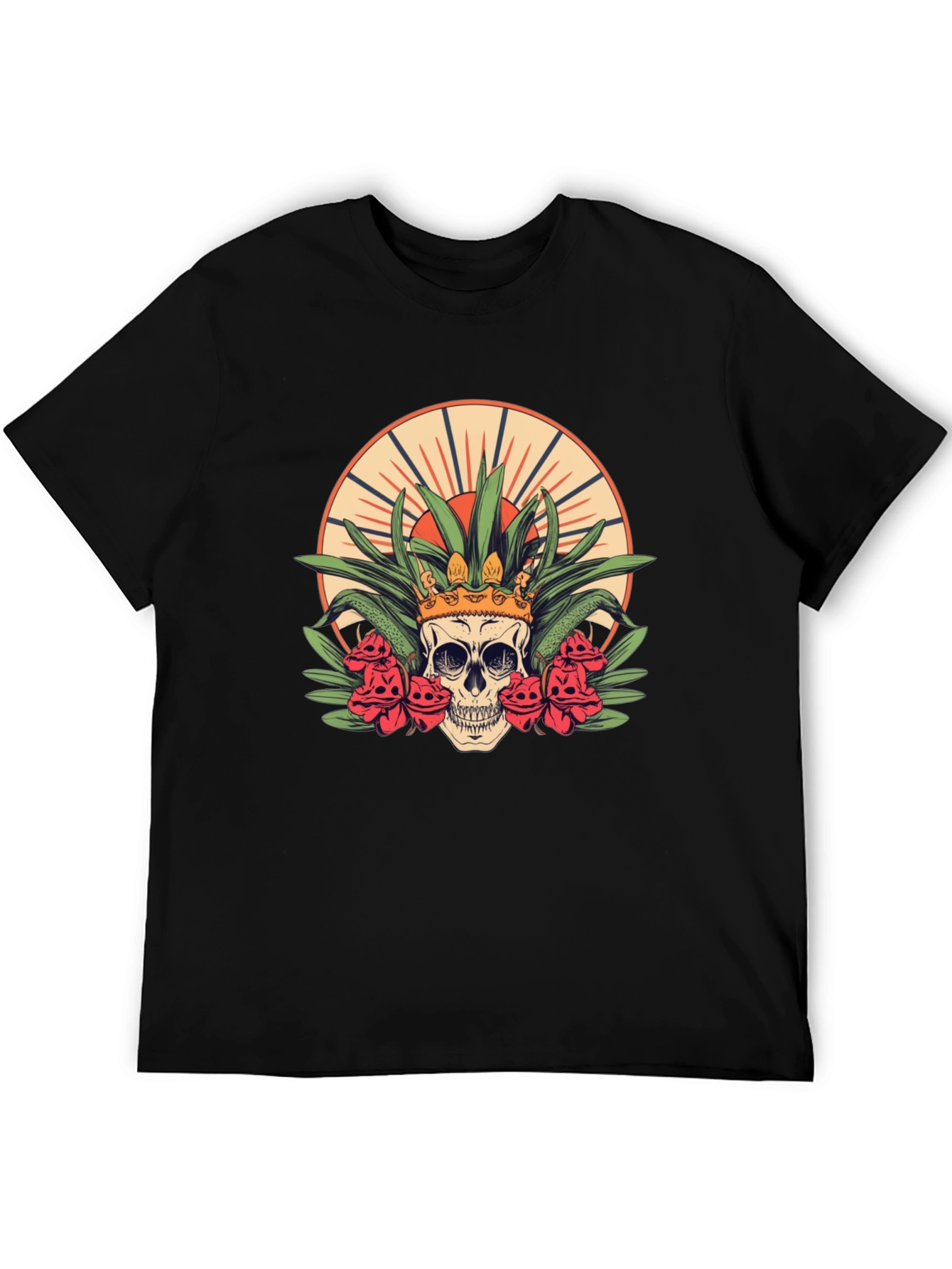 Skull King T-Shirt - Floral Crown Graphic Tee