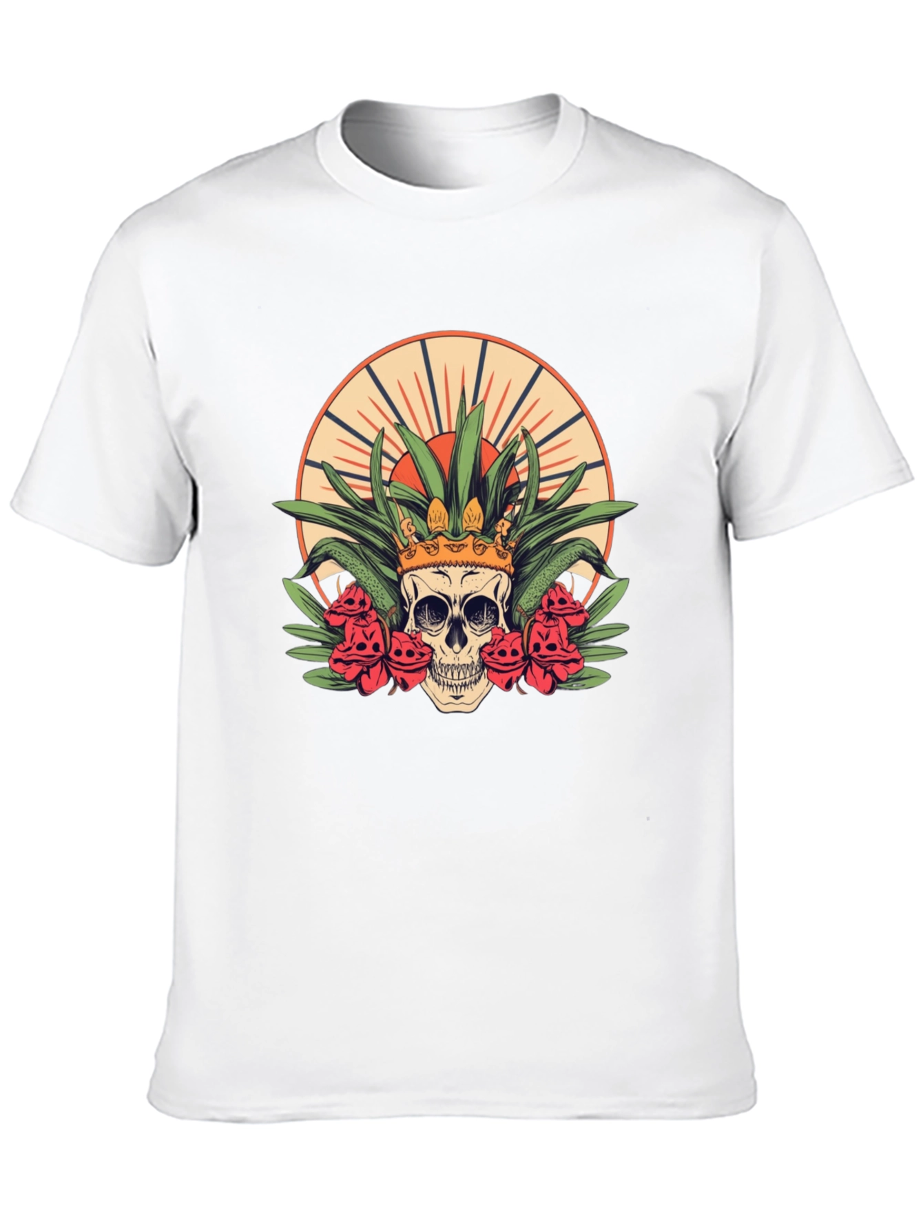 Skull King T-Shirt - Floral Crown Graphic Tee