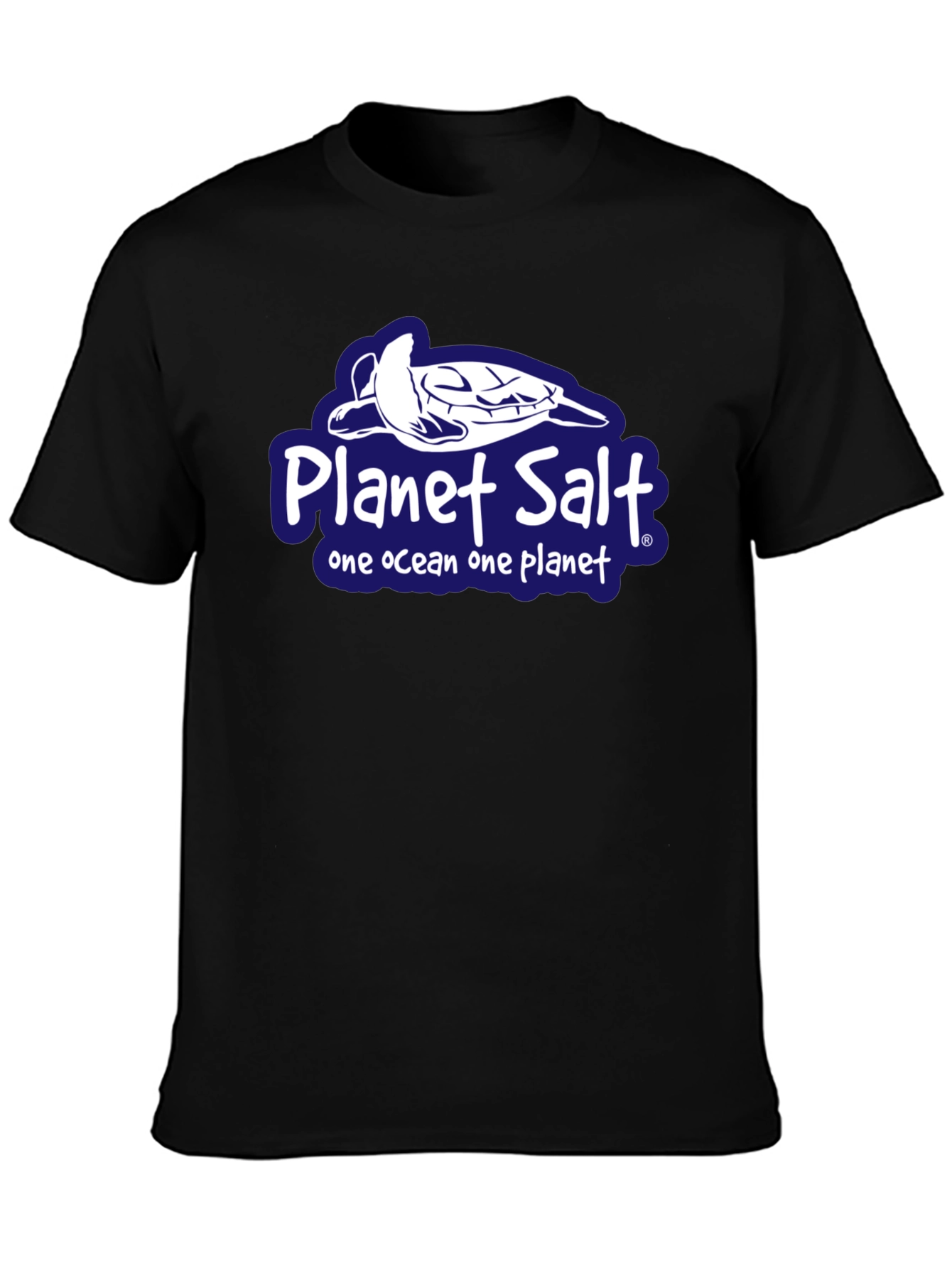 Planet Salt Black T-Shirt - One Ocean One Planet