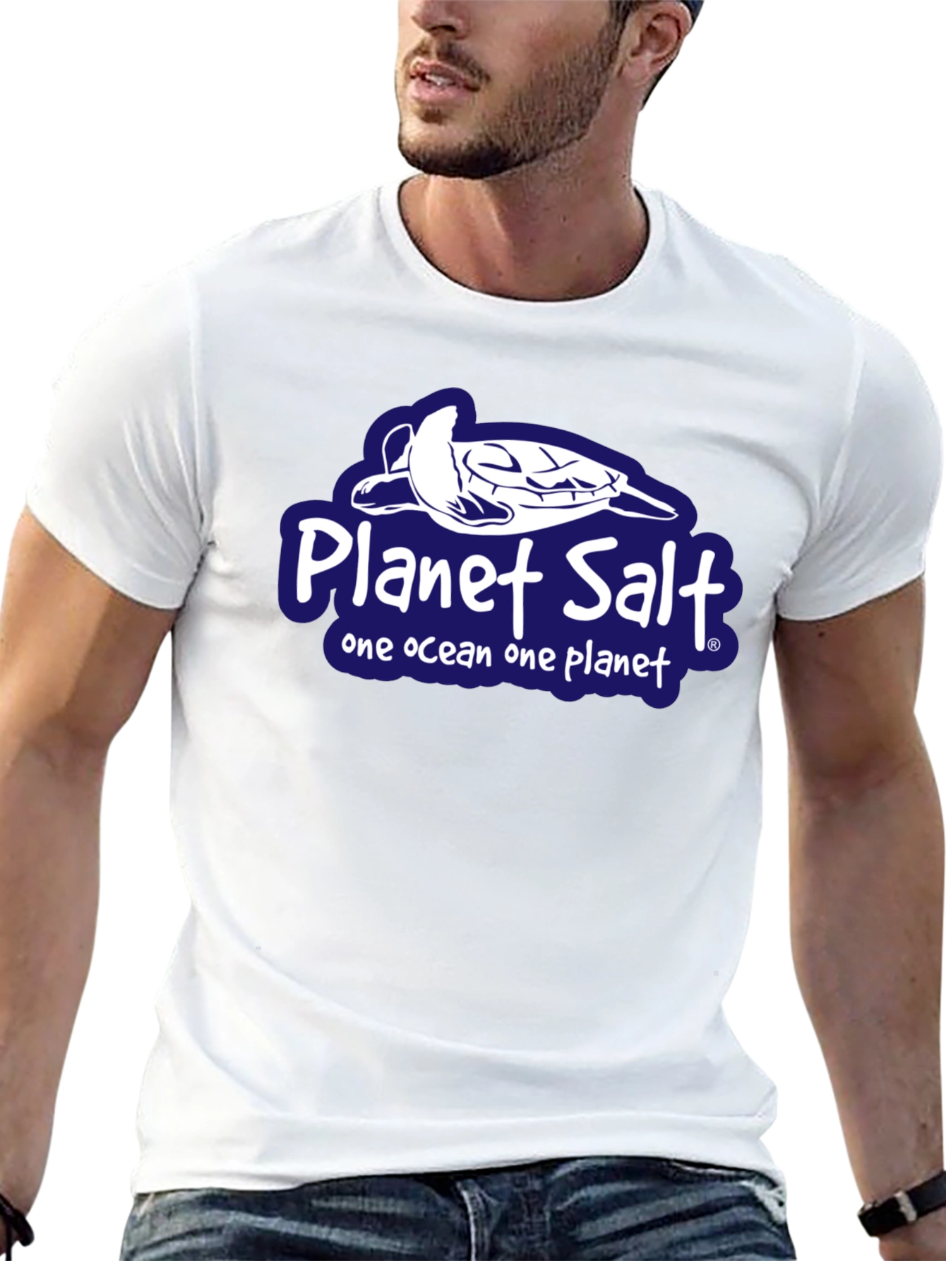 Planet Salt Black T-Shirt - One Ocean One Planet