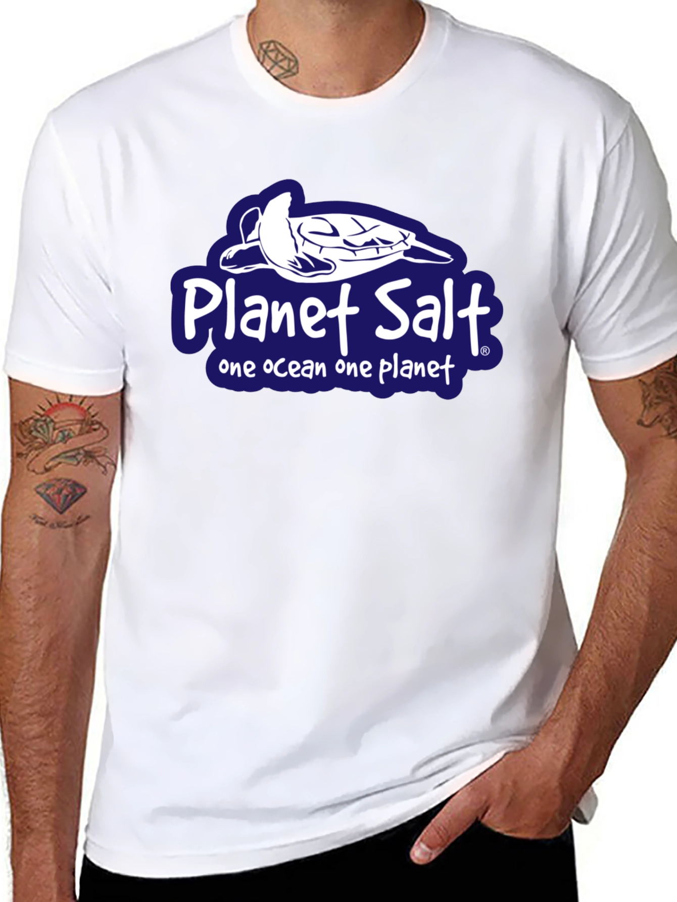 Planet Salt Black T-Shirt - One Ocean One Planet
