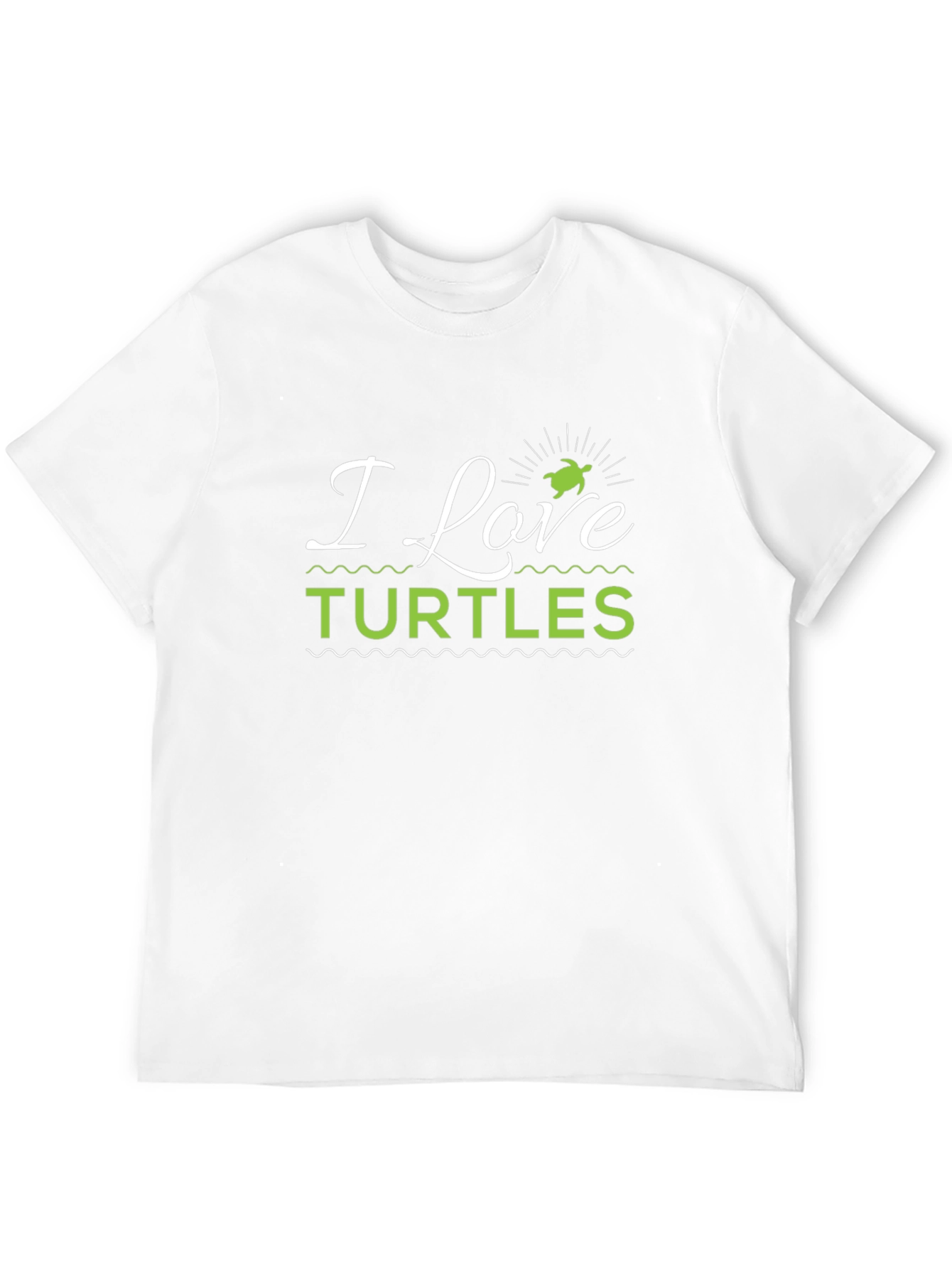 I Love Turtles Graphic Tee - Black