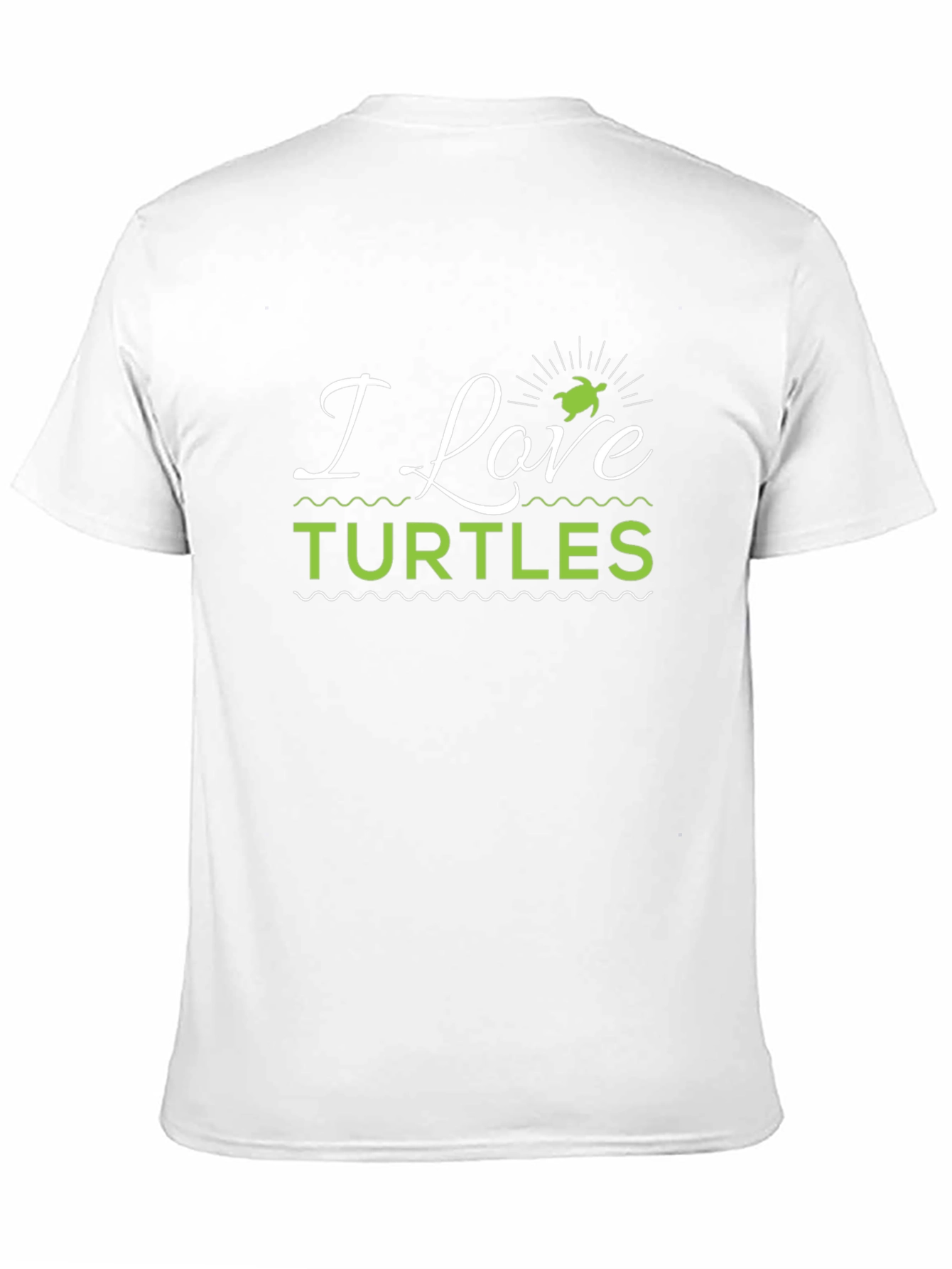I Love Turtles Graphic Tee - Black