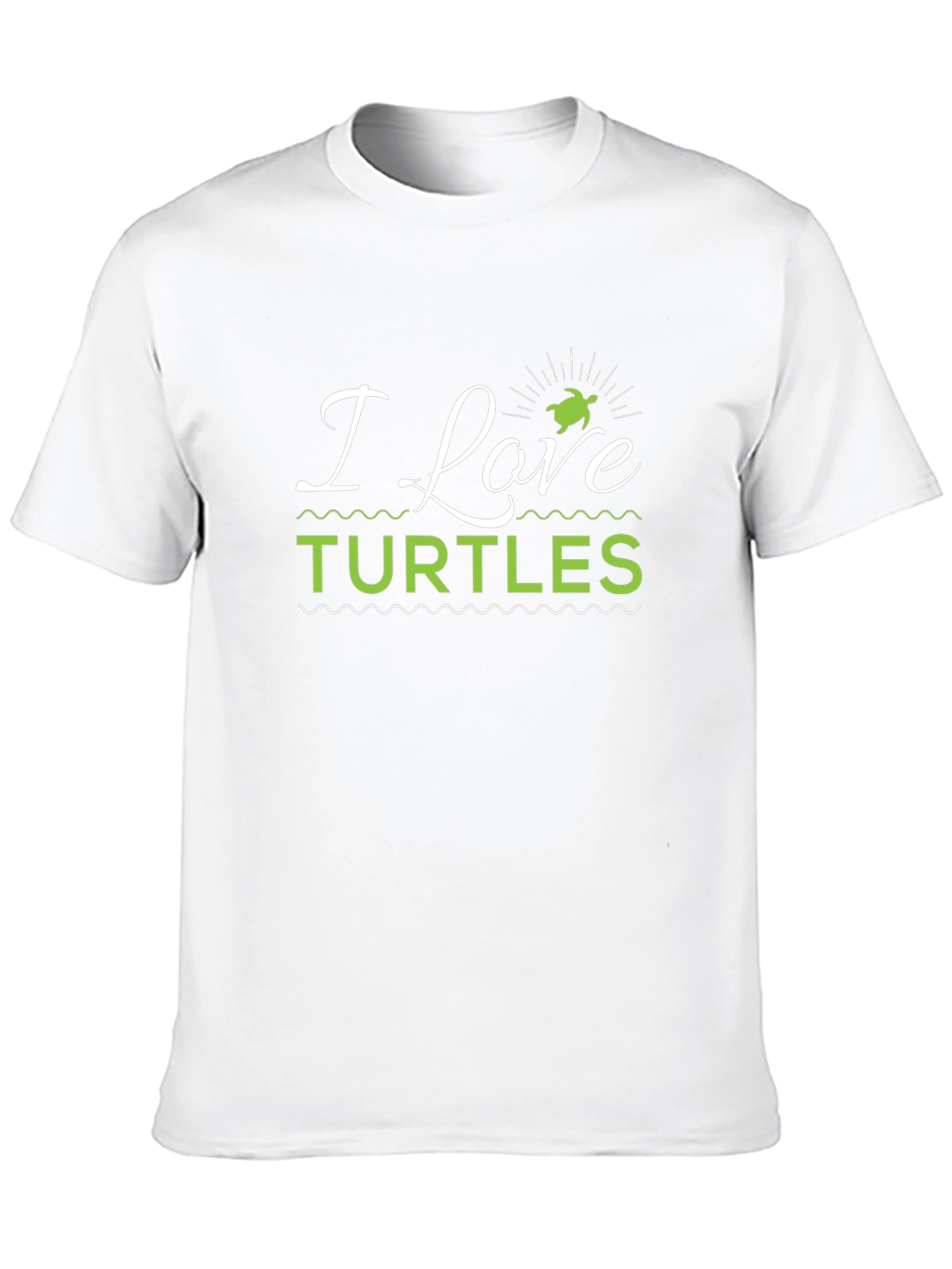 I Love Turtles Graphic Tee - Black