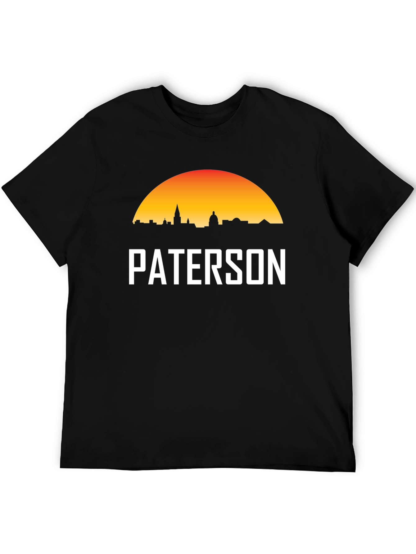 Paterson Skyline T-Shirt Black Crew Neck