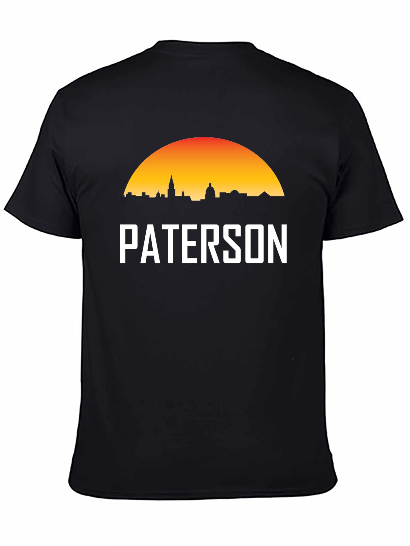 Paterson Skyline T-Shirt Black Crew Neck