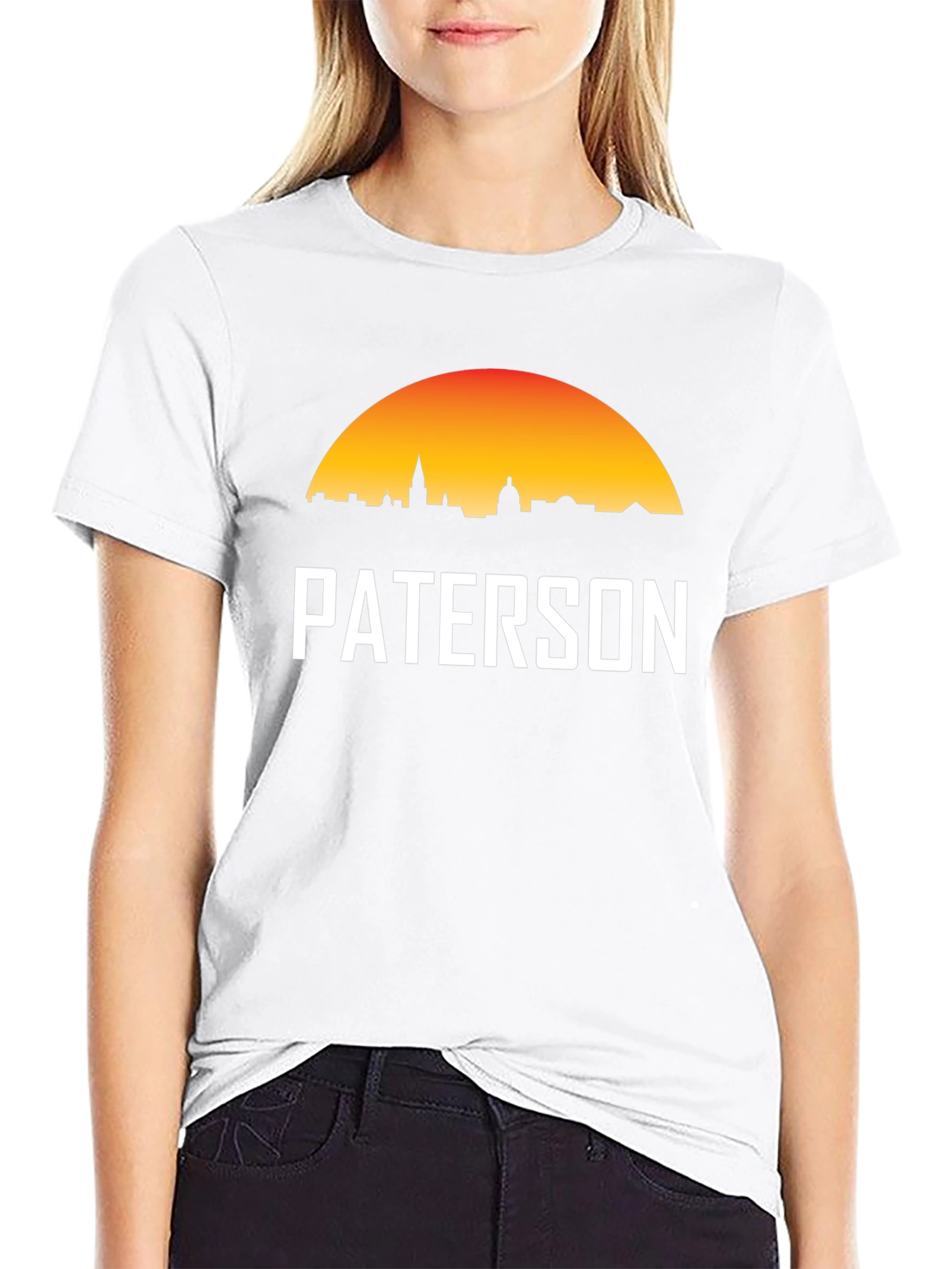 Paterson Skyline T-Shirt Black Crew Neck