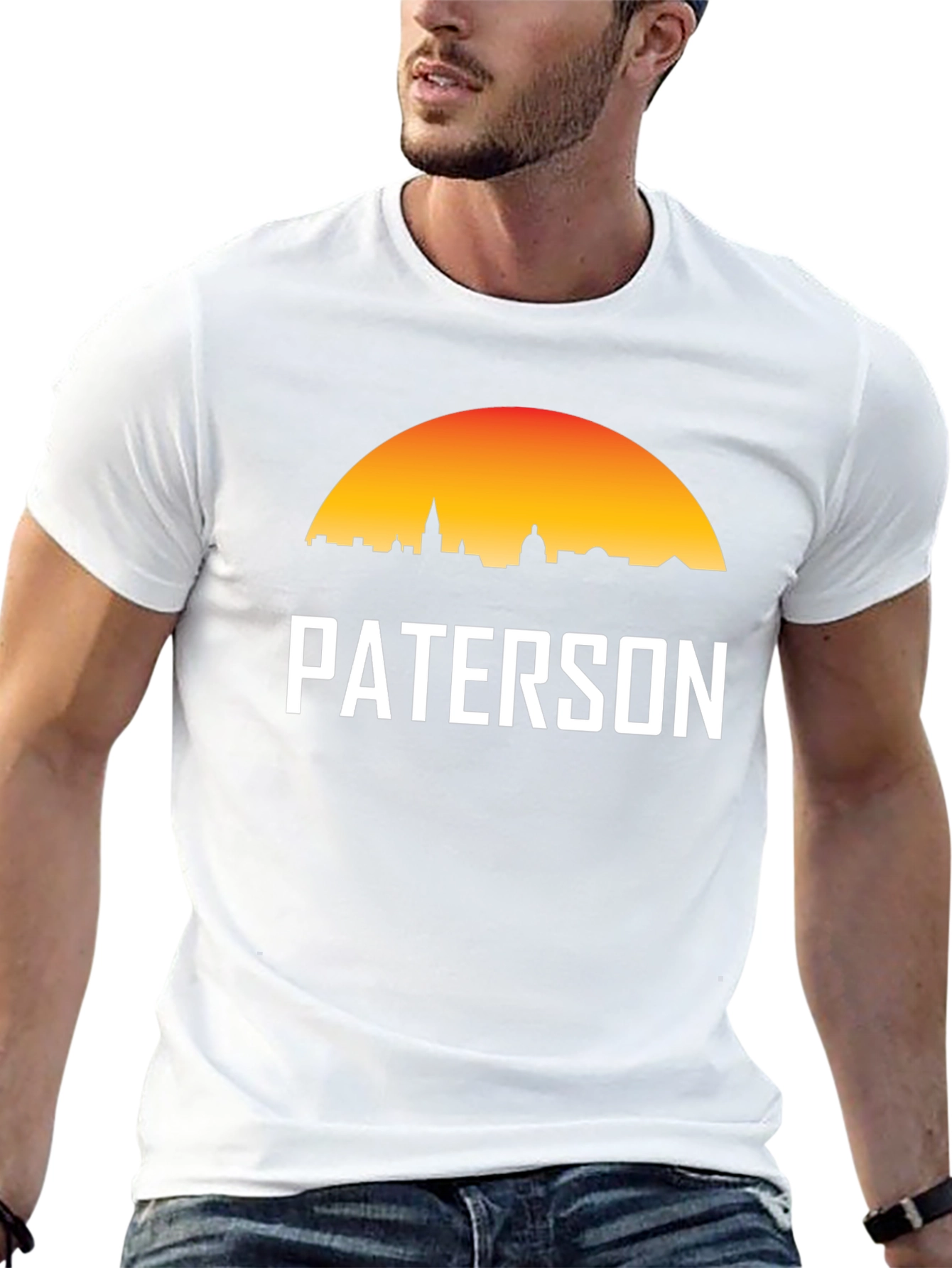 Paterson Skyline T-Shirt Black Crew Neck