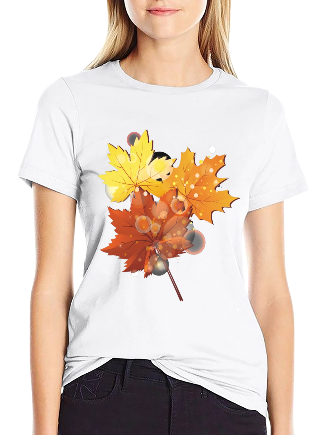 Autumn Leaves T-Shirt - Stylish Fall Design