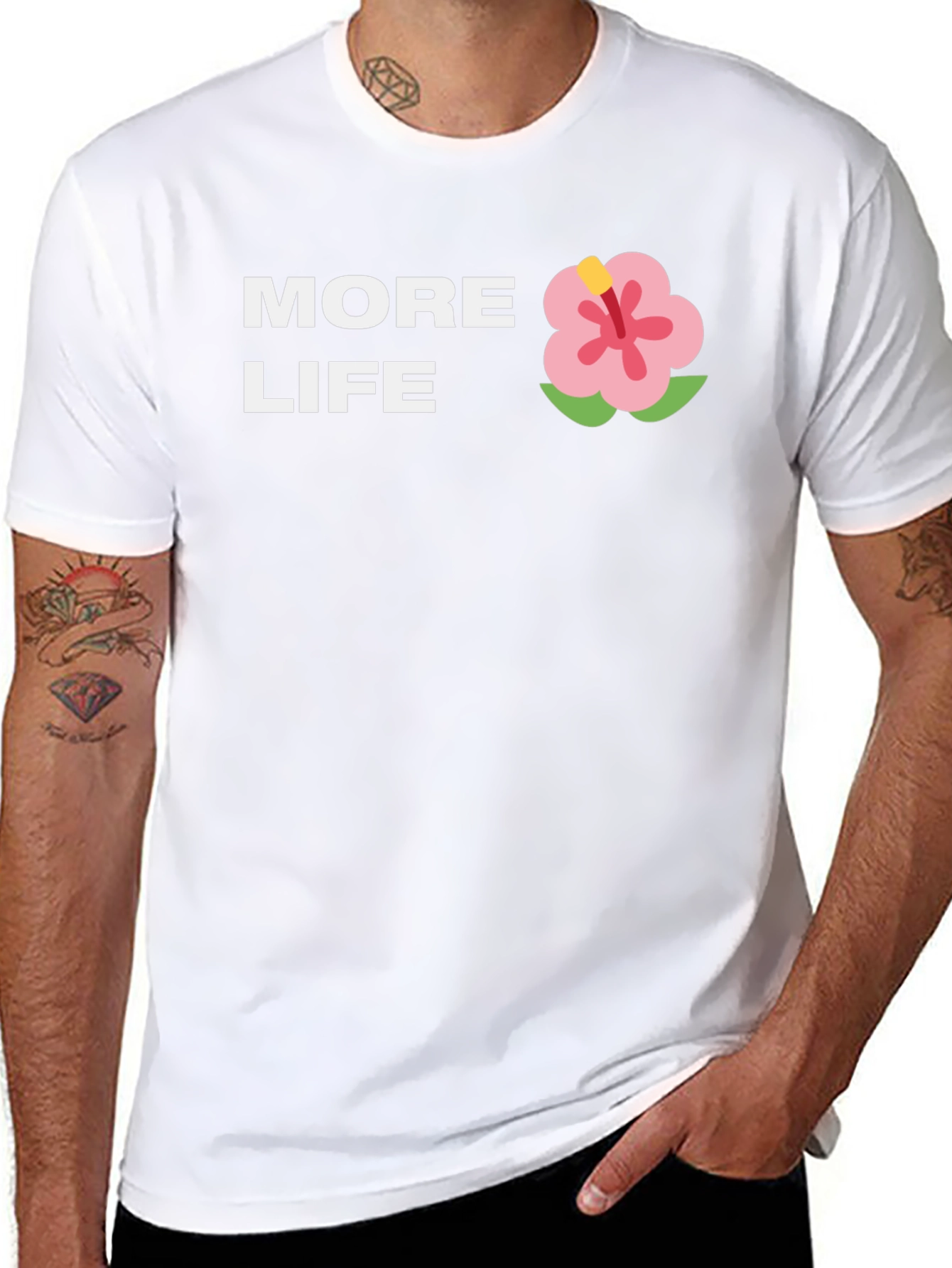 More Life Graphic Tee - Casual Black T-Shirt