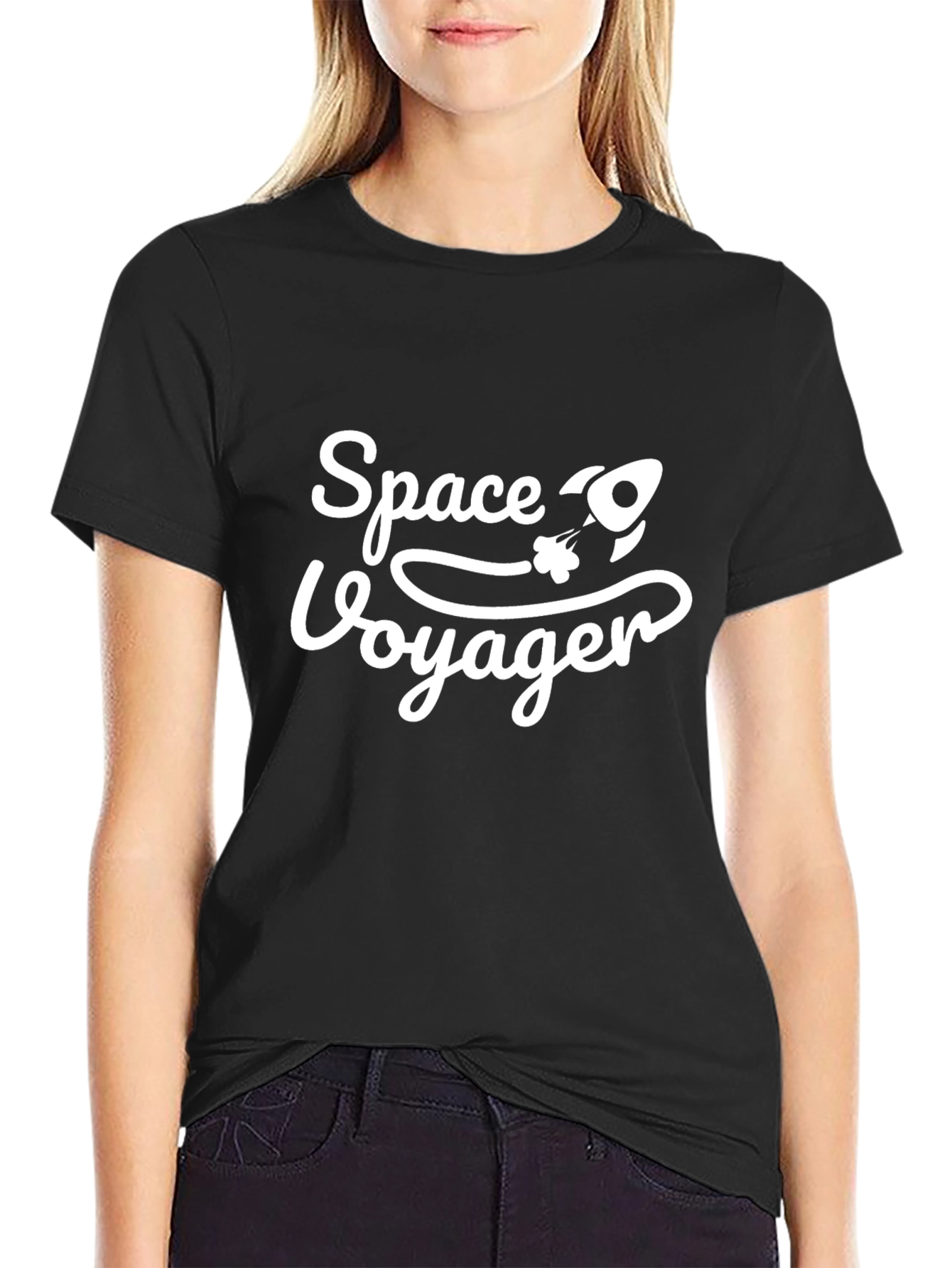 Space Voyager Graphic Tee - Black T-Shirt