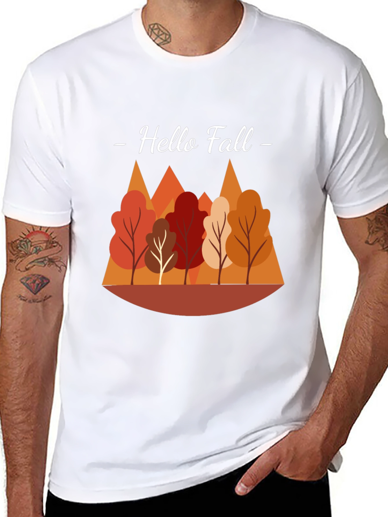 Hello Fall Graphic Tee - Autumn Season Apparel