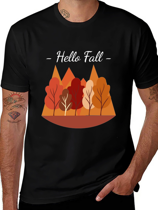 Hello Fall Graphic Tee - Autumn Season Apparel