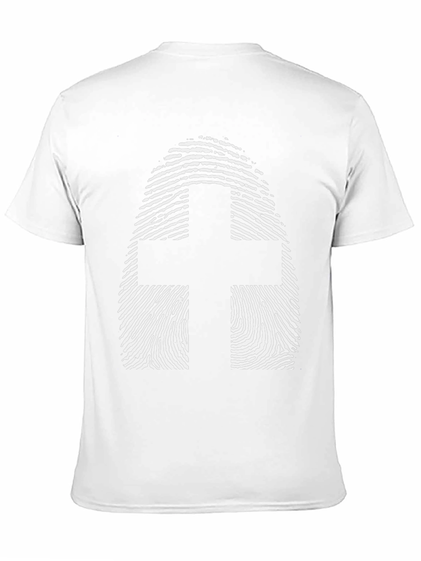 Fingerprint Cross Graphic Tee - Black Cotton Blend