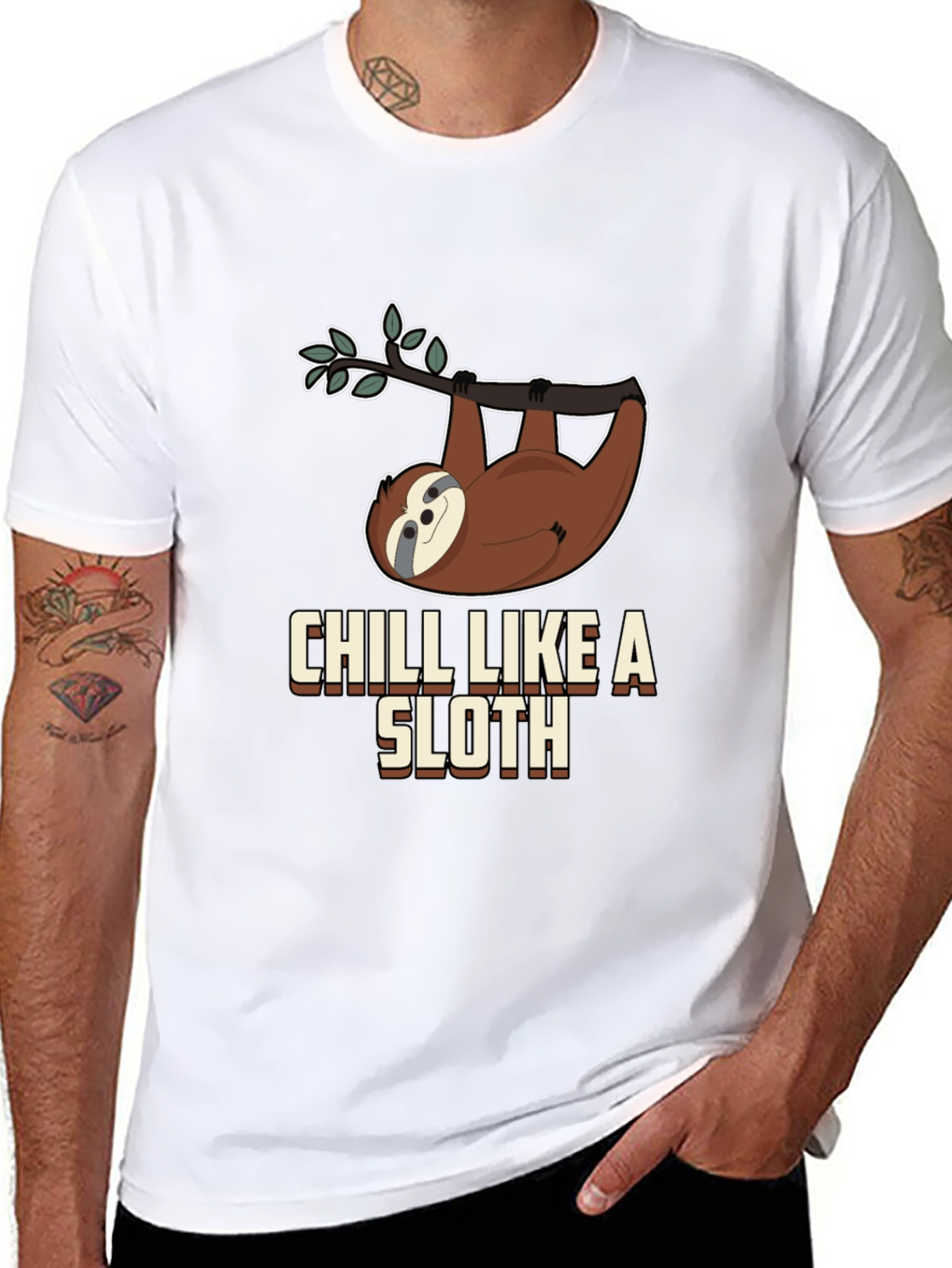 Chill Like a Sloth Graphic T-Shirt