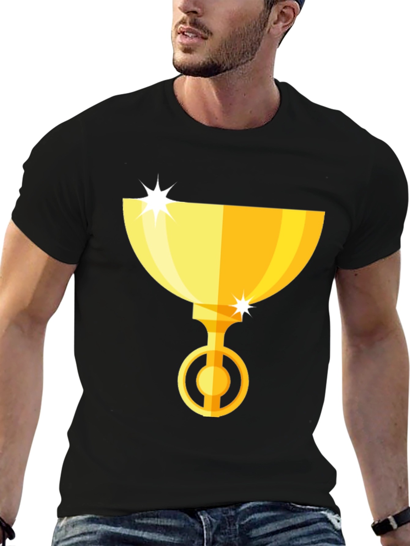 Gold Trophy Graphic Tee - Winners Style!