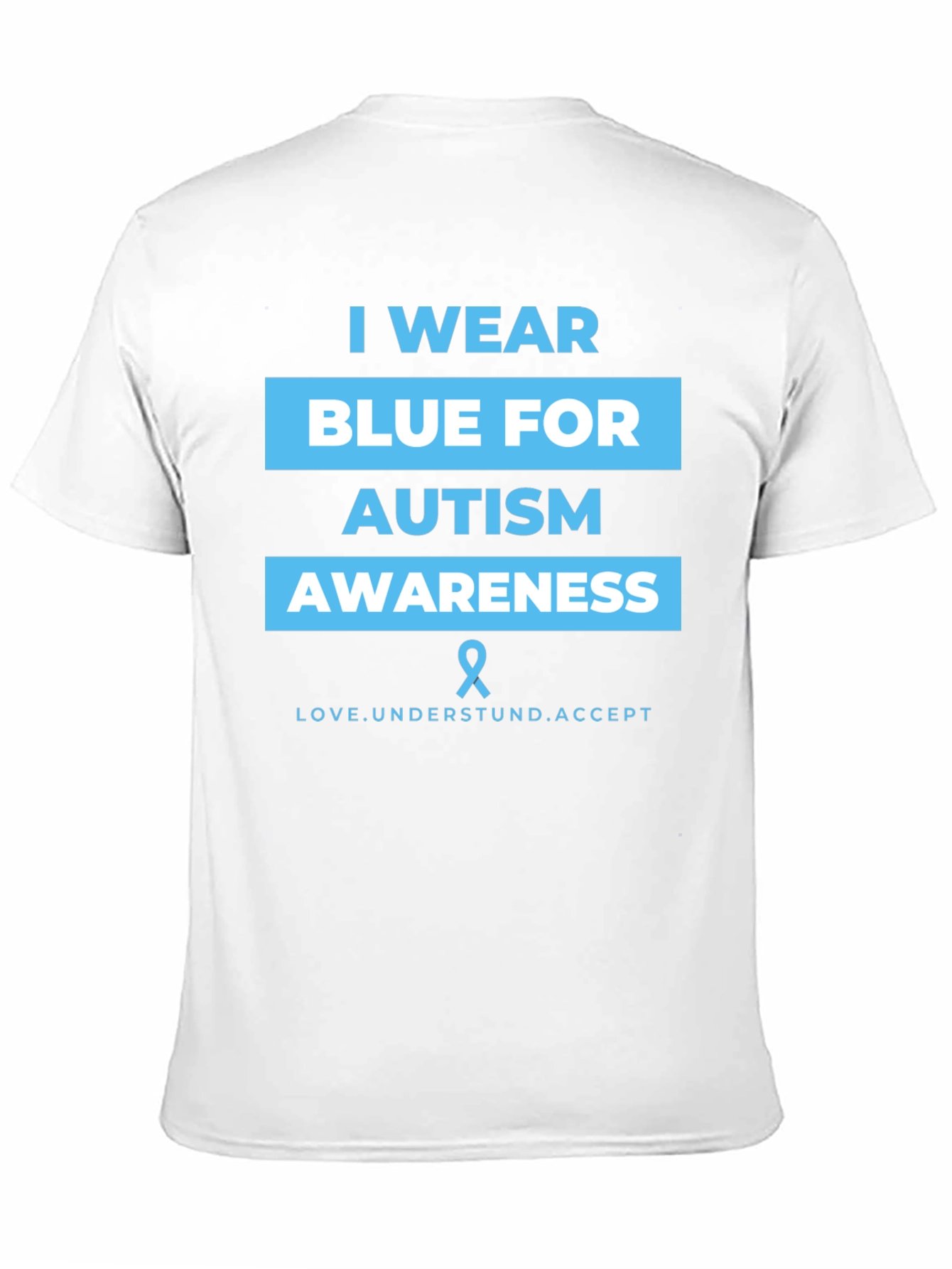 Autism Awareness Blue Ribbon Graphic T-Shirt