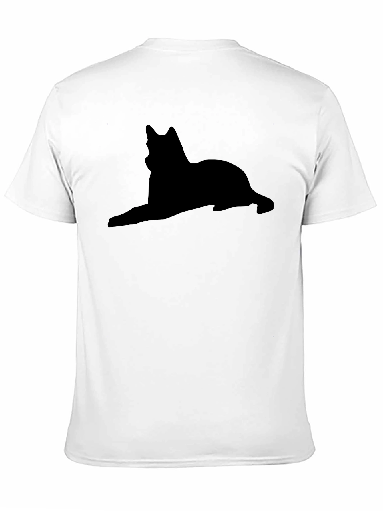 Black Dog Silhouette Graphic Tee - Unisex Casual