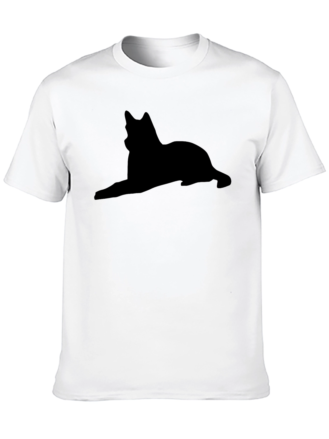 Black Dog Silhouette Graphic Tee - Unisex Casual