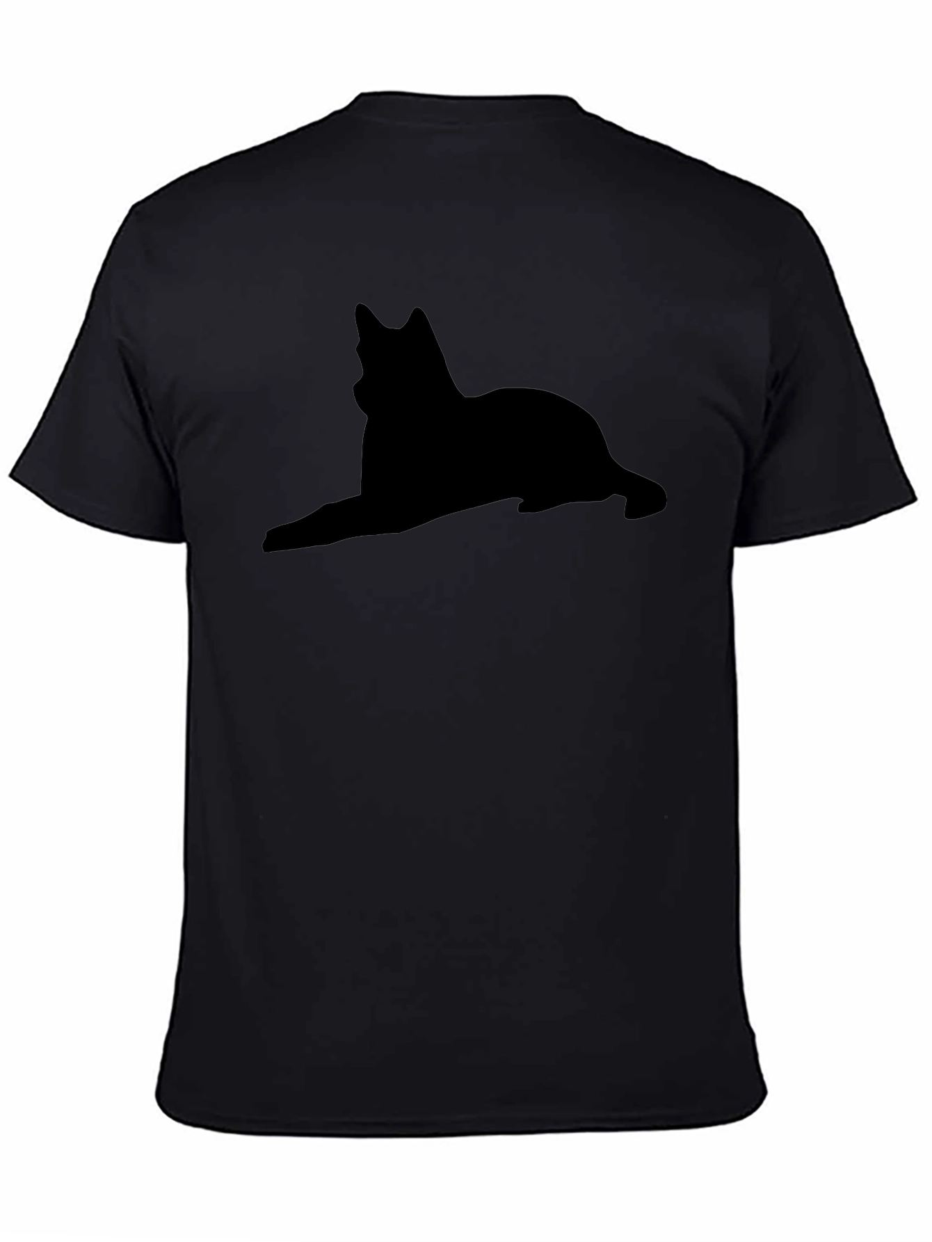 Black Dog Silhouette Graphic Tee - Unisex Casual