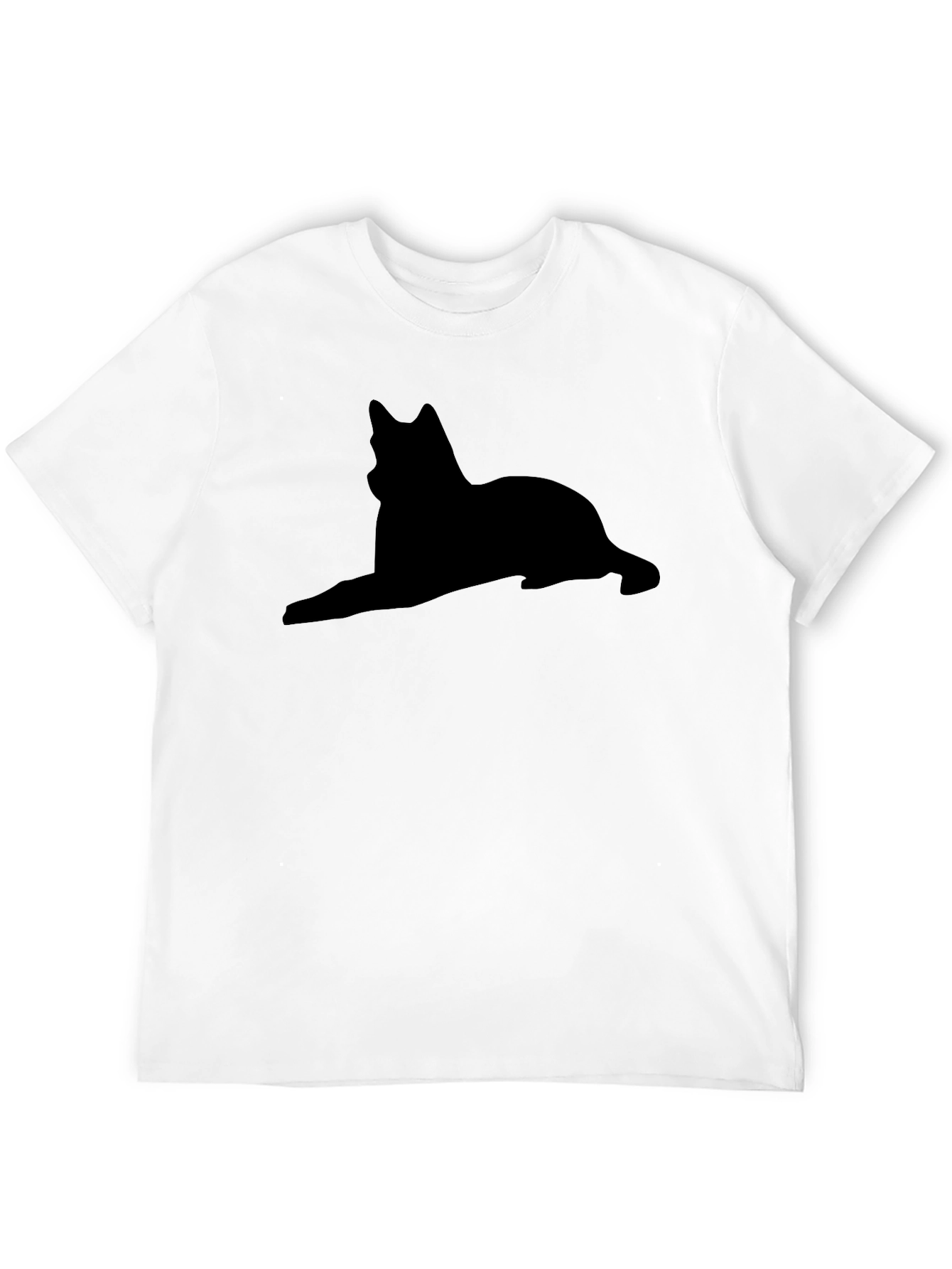Black Dog Silhouette Graphic Tee - Unisex Casual