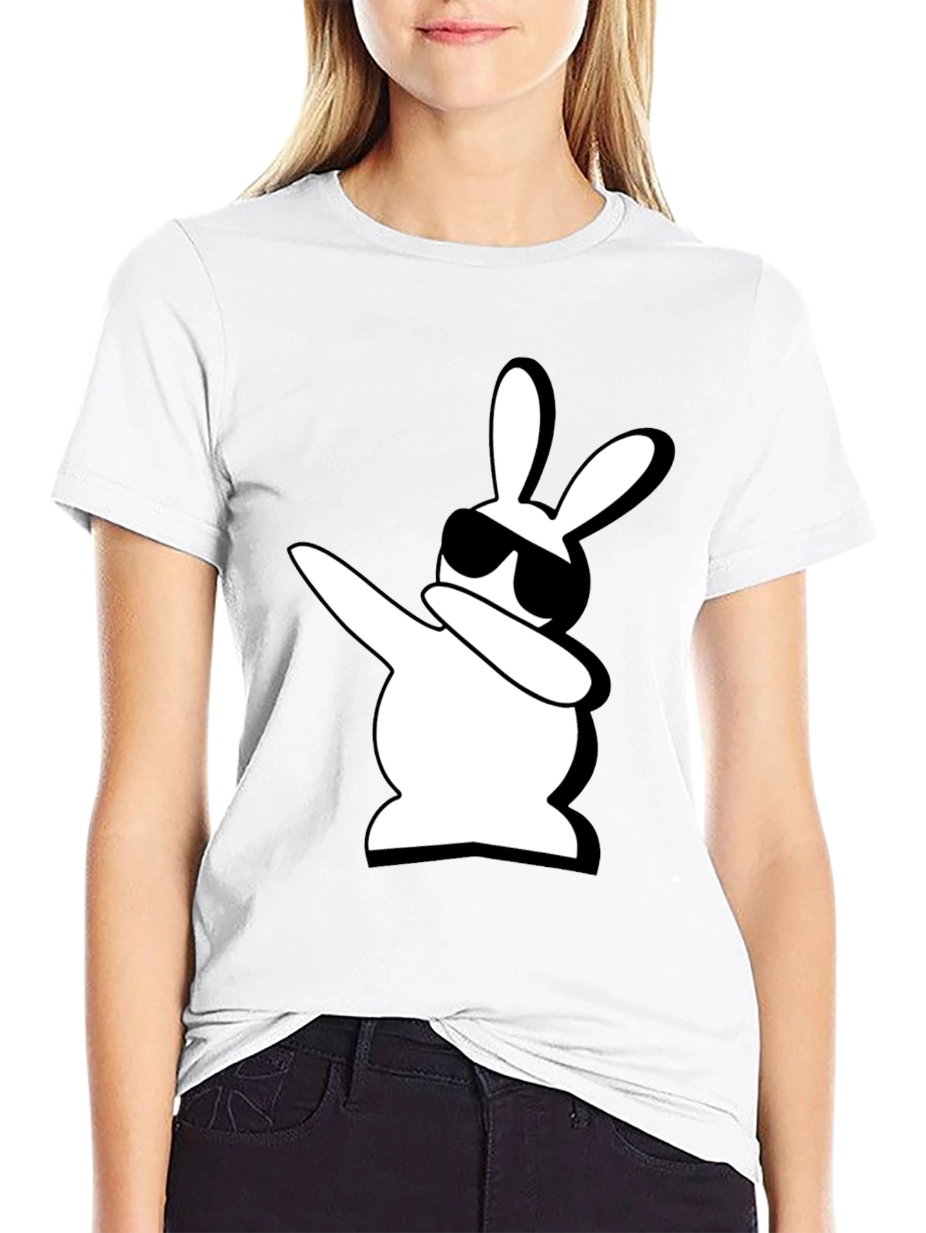Dabbing Bunny T-Shirt - Cool Easter Tee