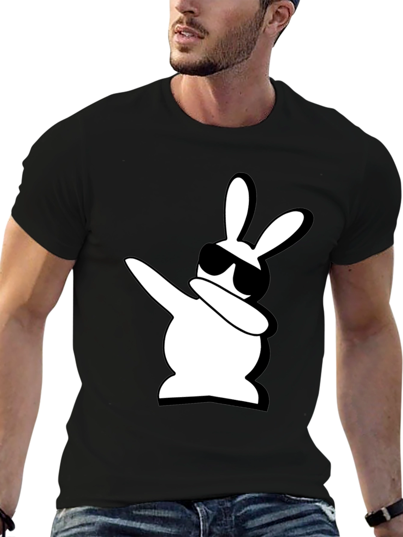 Dabbing Bunny T-Shirt - Cool Easter Tee