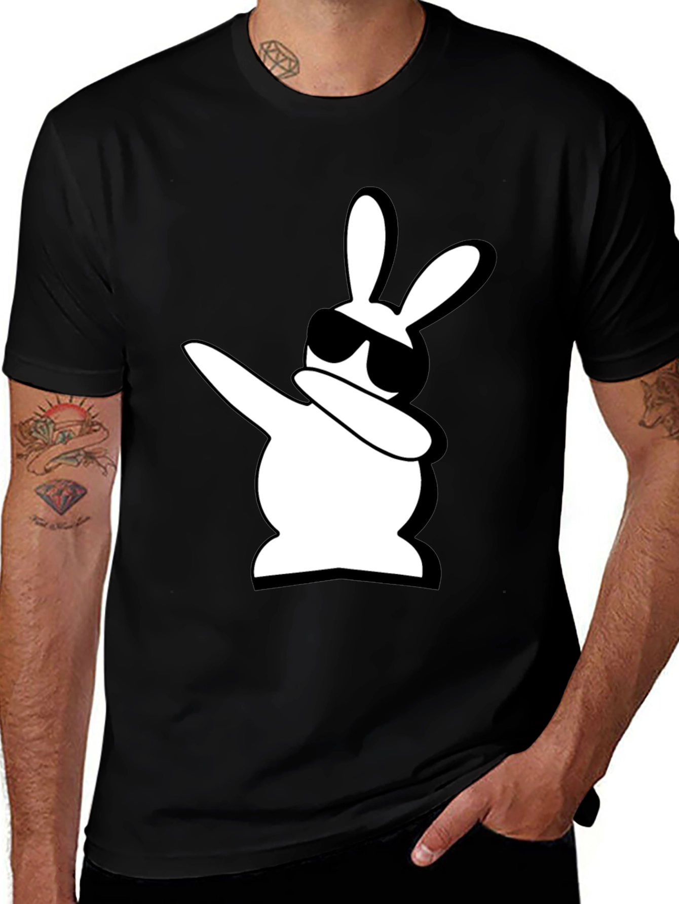 Dabbing Bunny T-Shirt - Cool Easter Tee