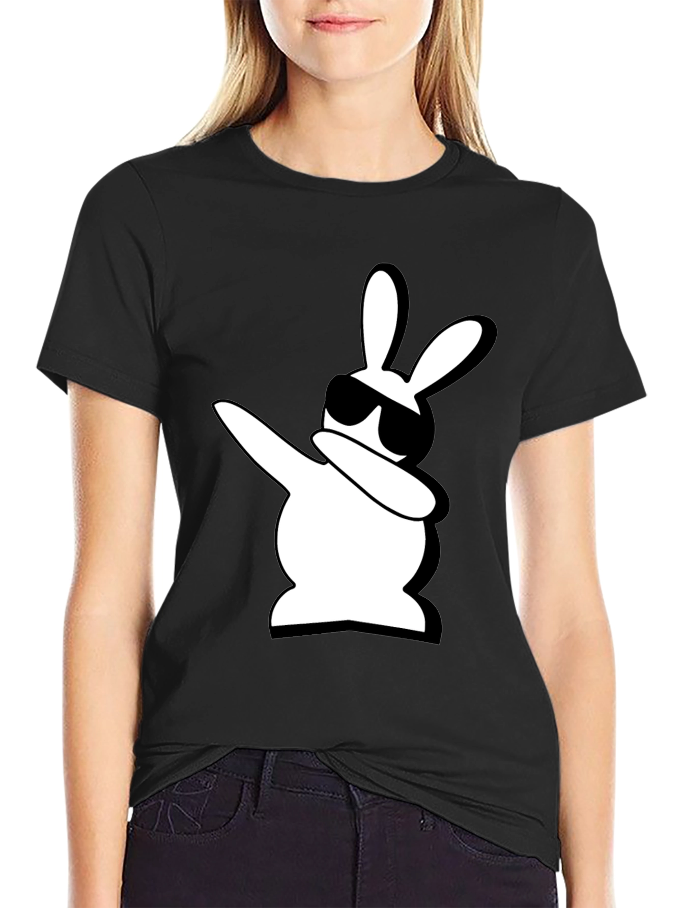 Dabbing Bunny T-Shirt - Cool Easter Tee