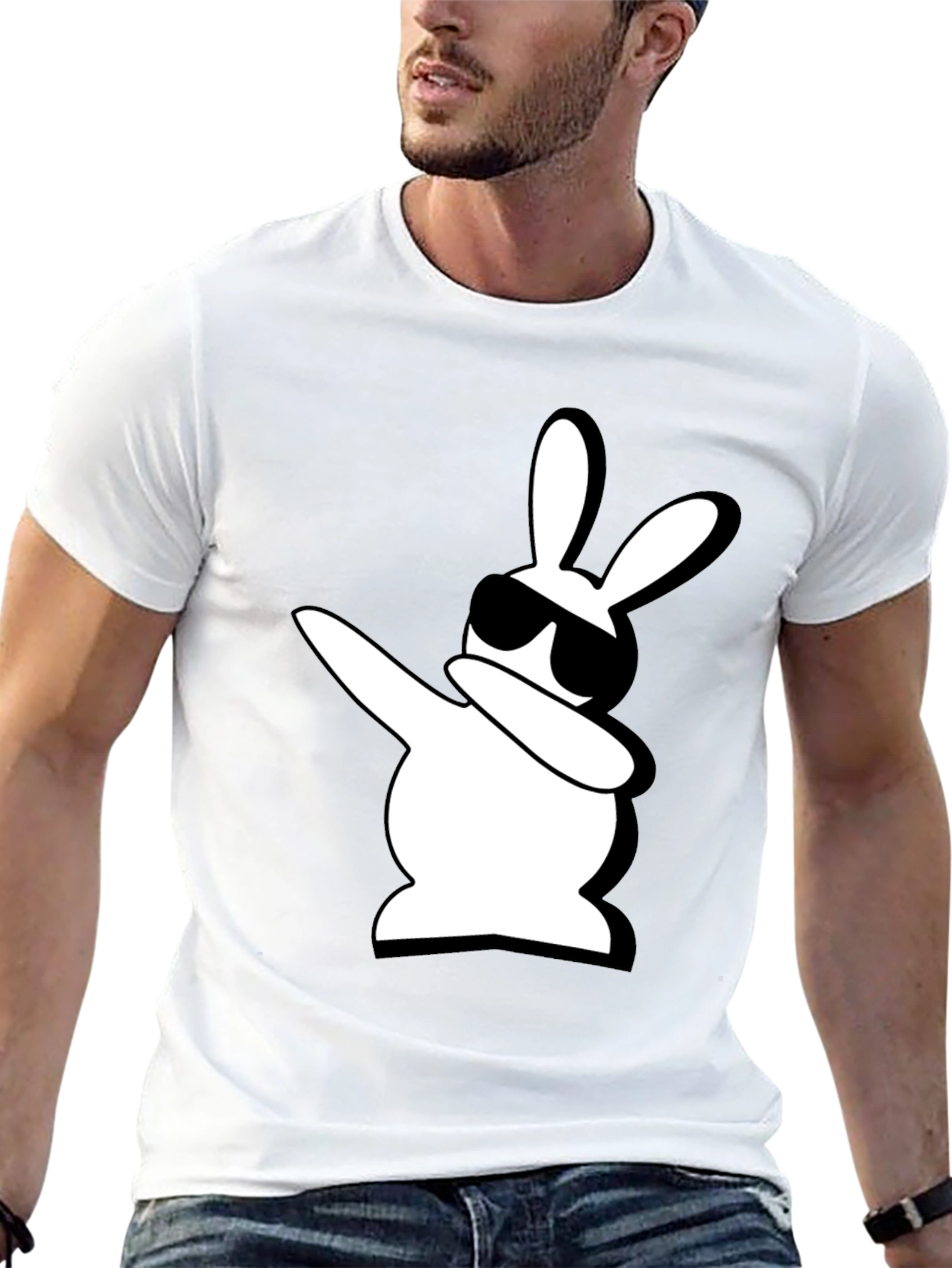 Dabbing Bunny T-Shirt - Cool Easter Tee