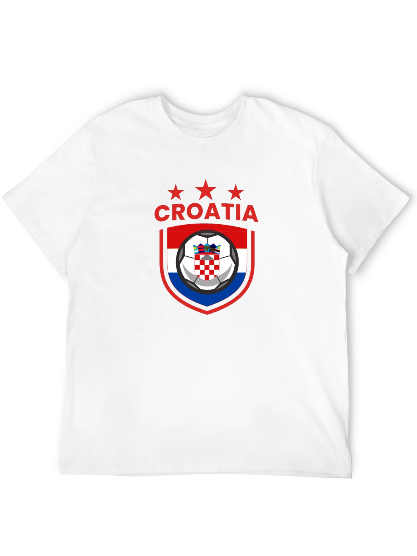 Croatia Soccer Graphic T-Shirt - Mens Black Tee