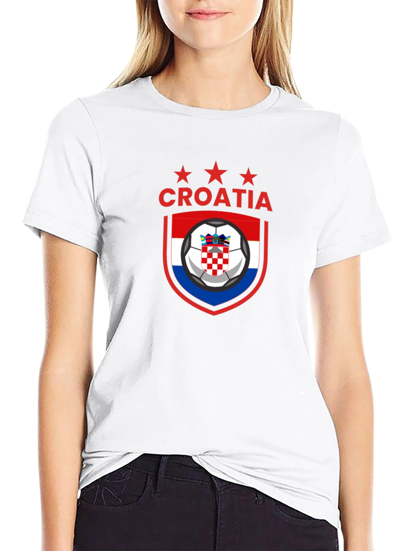 Croatia Soccer Graphic T-Shirt - Mens Black Tee