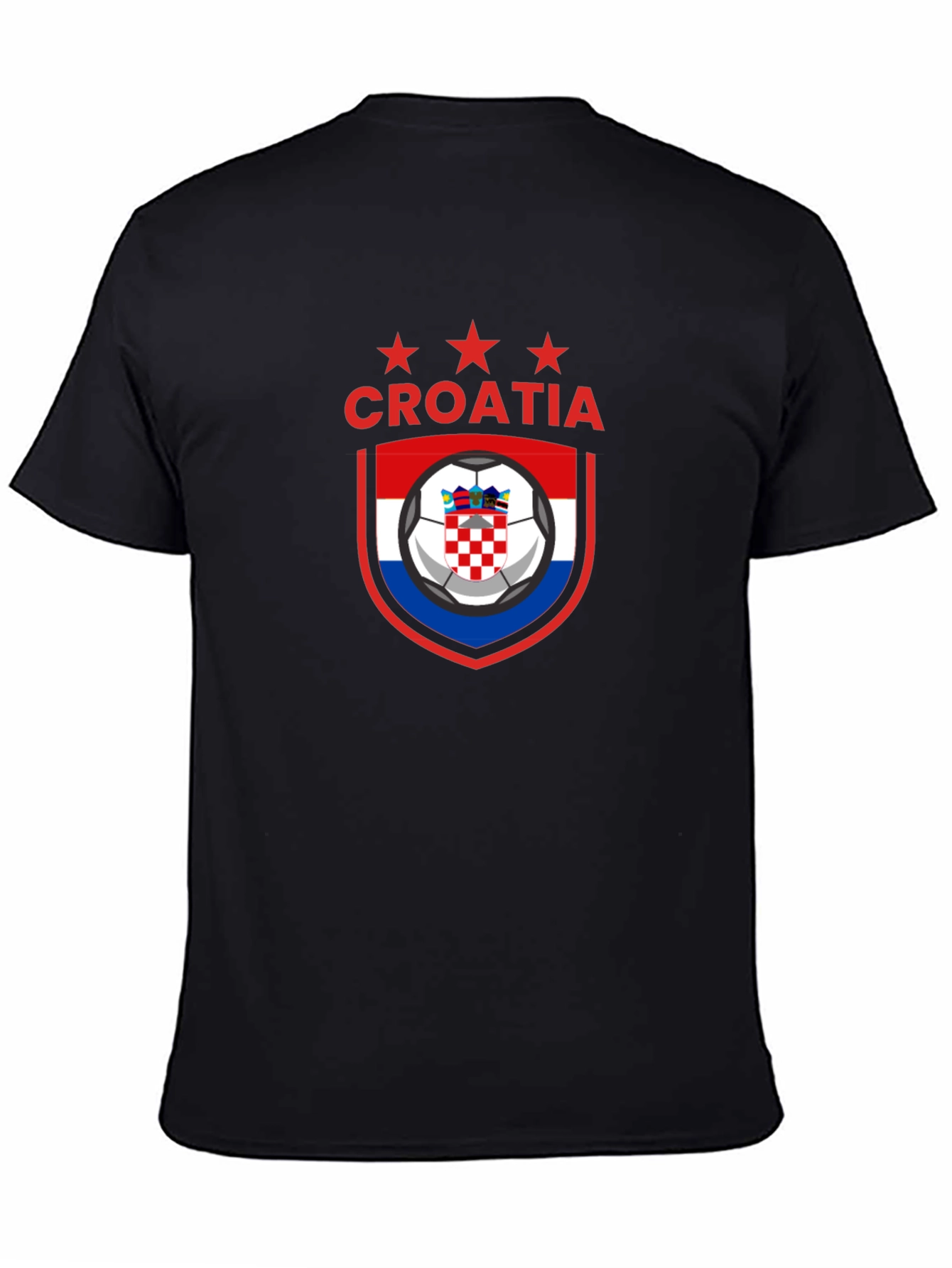 Croatia Soccer Graphic T-Shirt - Mens Black Tee