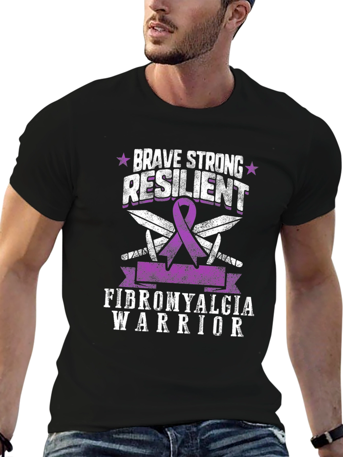 Brave Strong Resilient Fibromyalgia Warrior T-Shirt