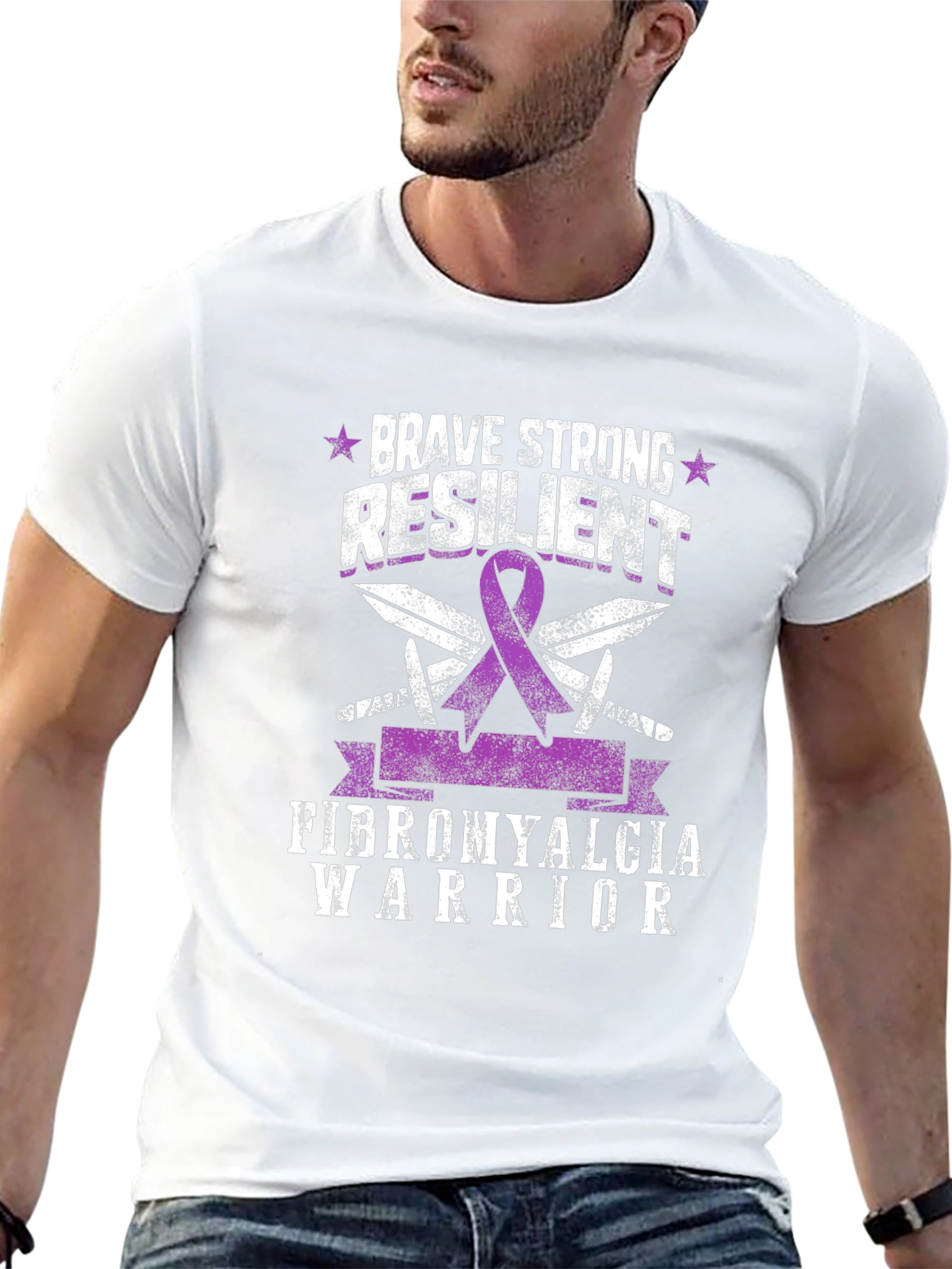Brave Strong Resilient Fibromyalgia Warrior T-Shirt