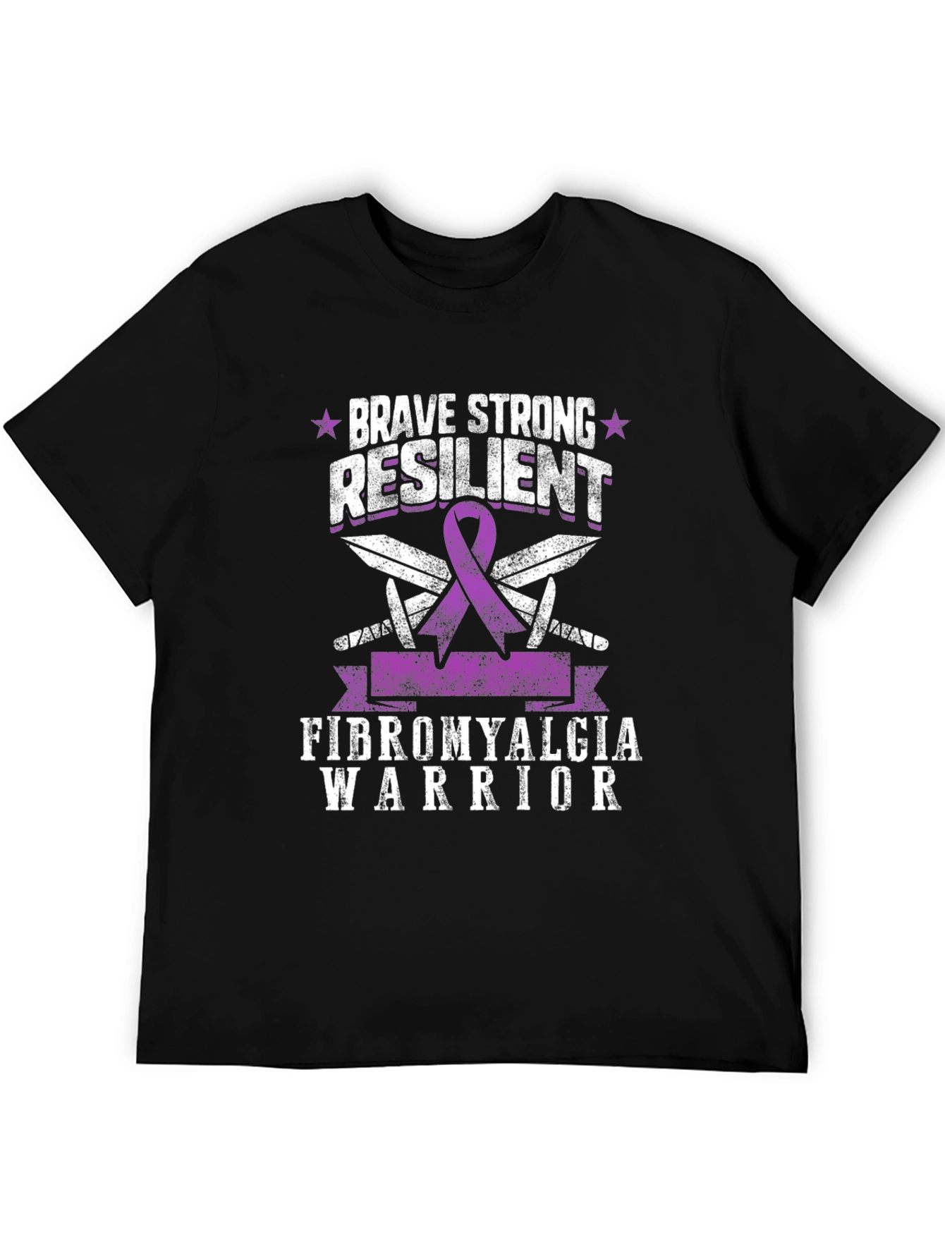 Brave Strong Resilient Fibromyalgia Warrior T-Shirt