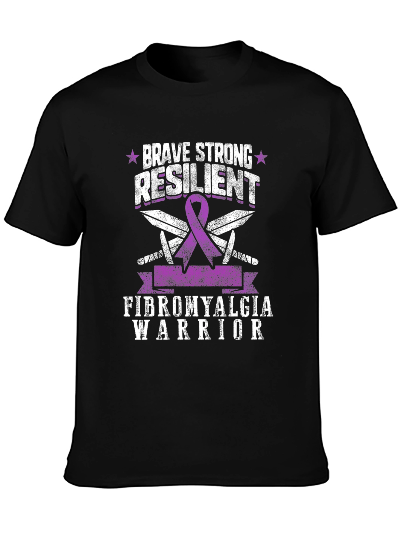 Brave Strong Resilient Fibromyalgia Warrior T-Shirt