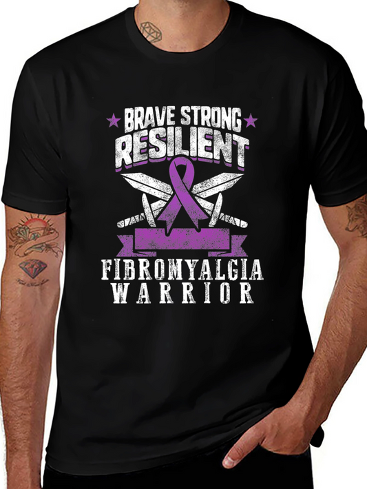 Brave Strong Resilient Fibromyalgia Warrior T-Shirt
