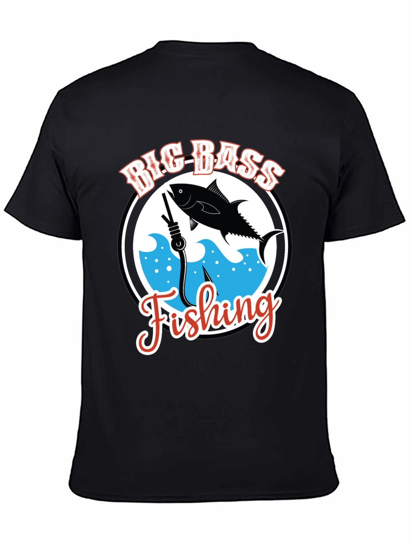 Big Bass Fishing Graphic T-Shirt