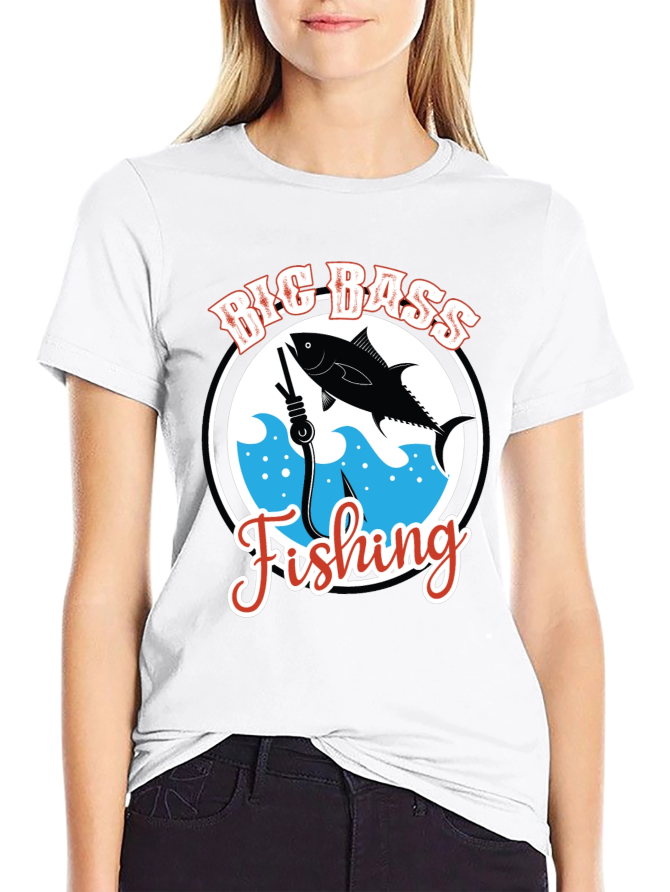 Big Bass Fishing Graphic T-Shirt
