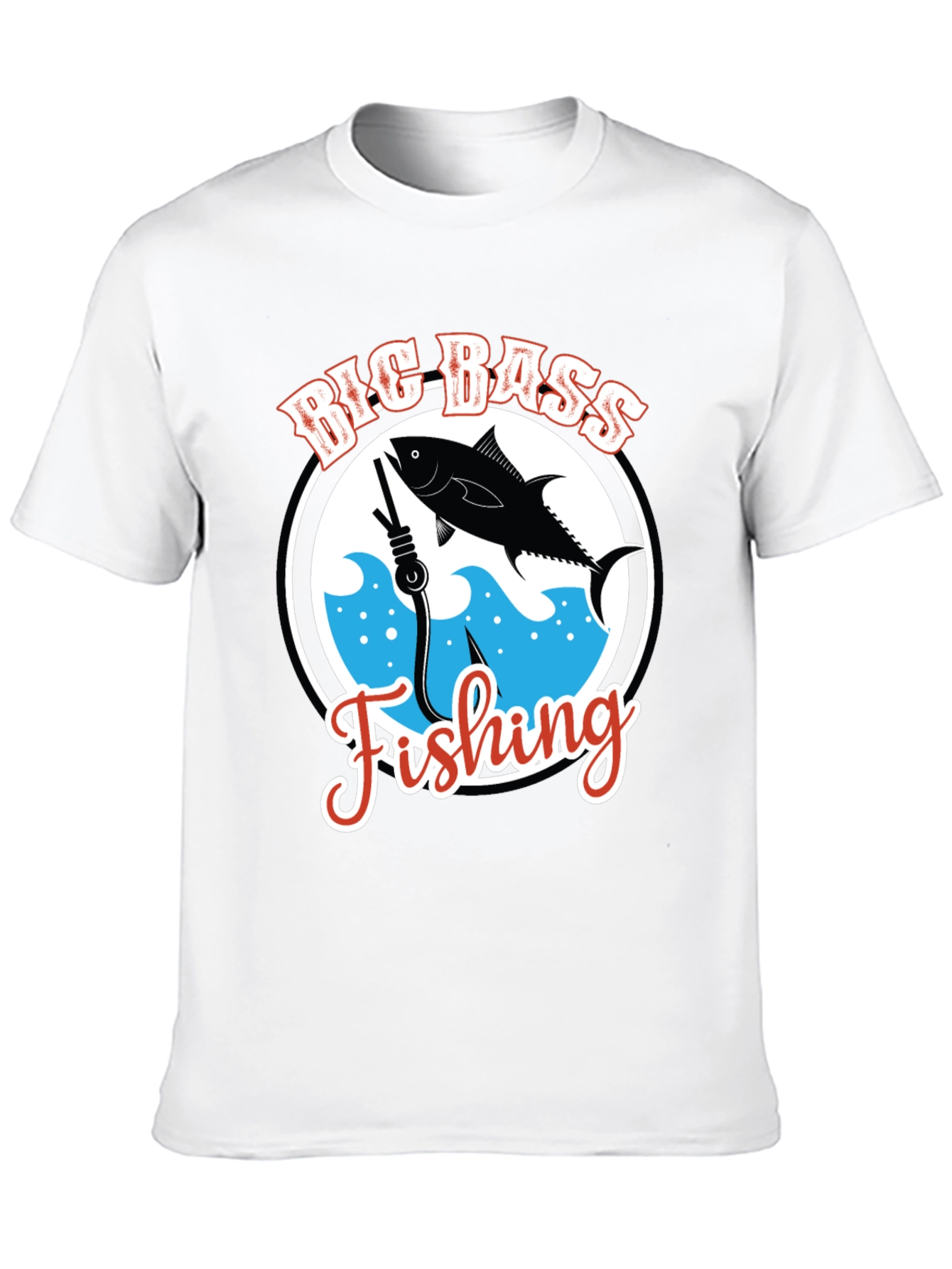 Big Bass Fishing Graphic T-Shirt