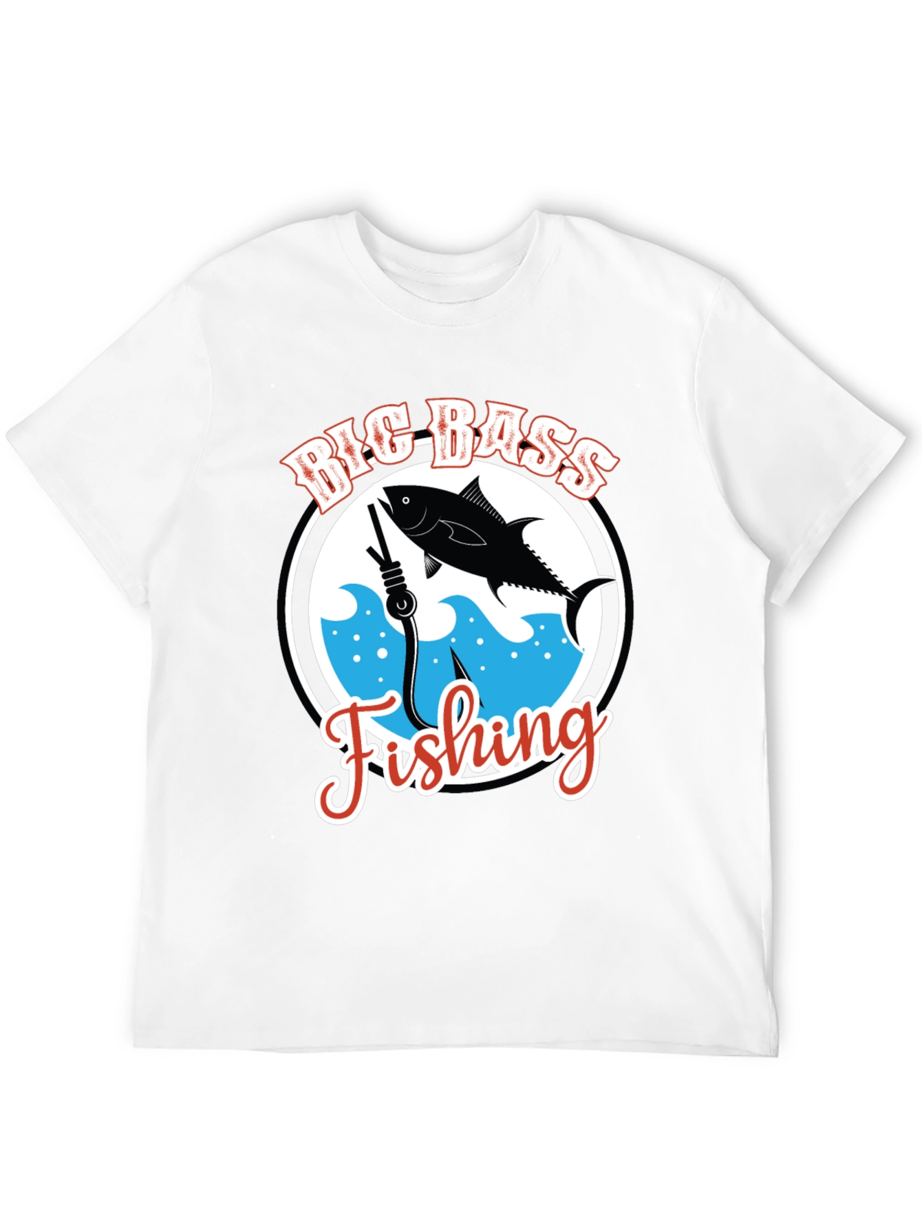 Big Bass Fishing Graphic T-Shirt