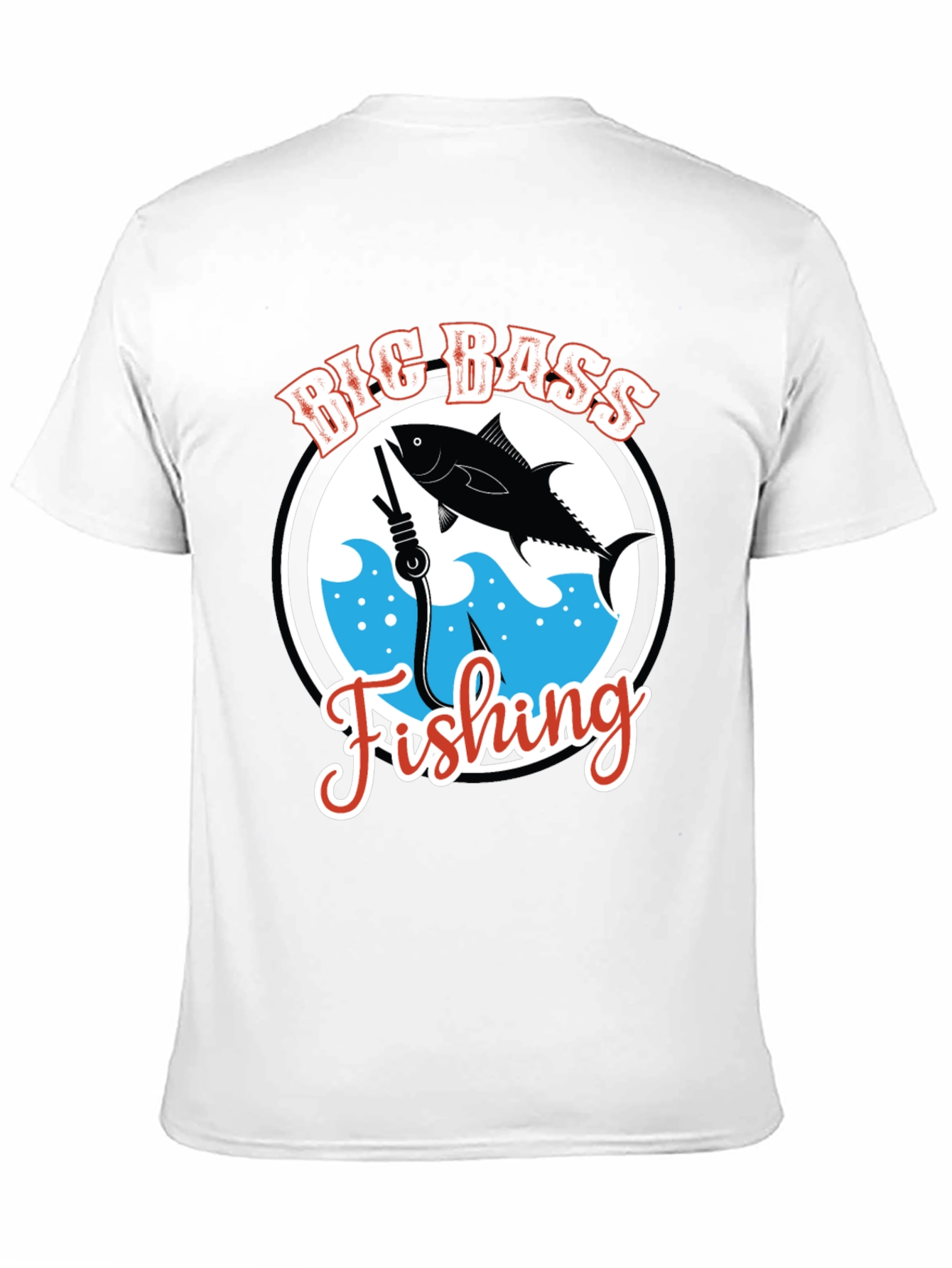 Big Bass Fishing Graphic T-Shirt