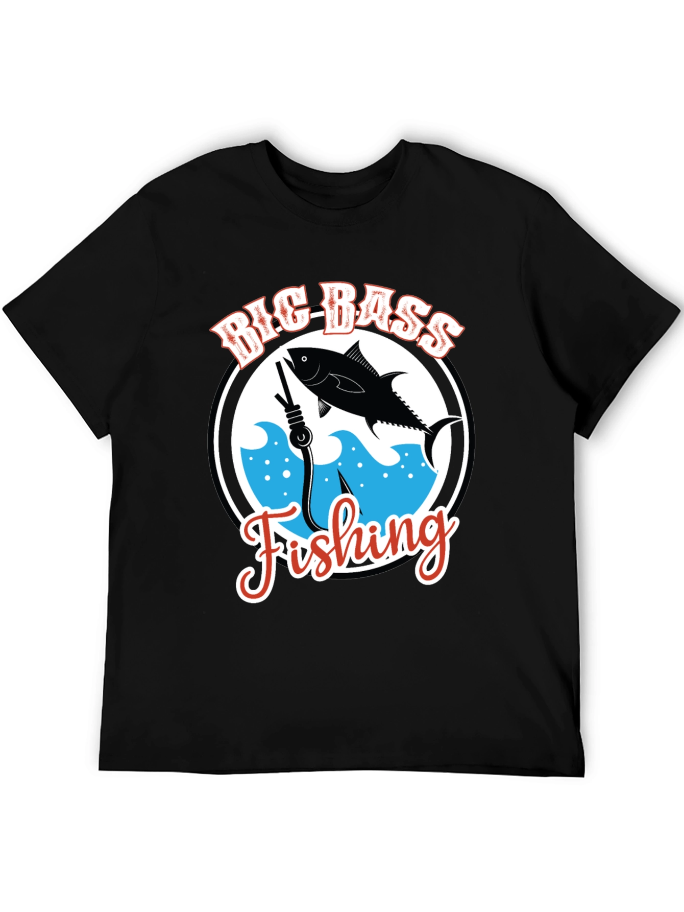Big Bass Fishing Graphic T-Shirt