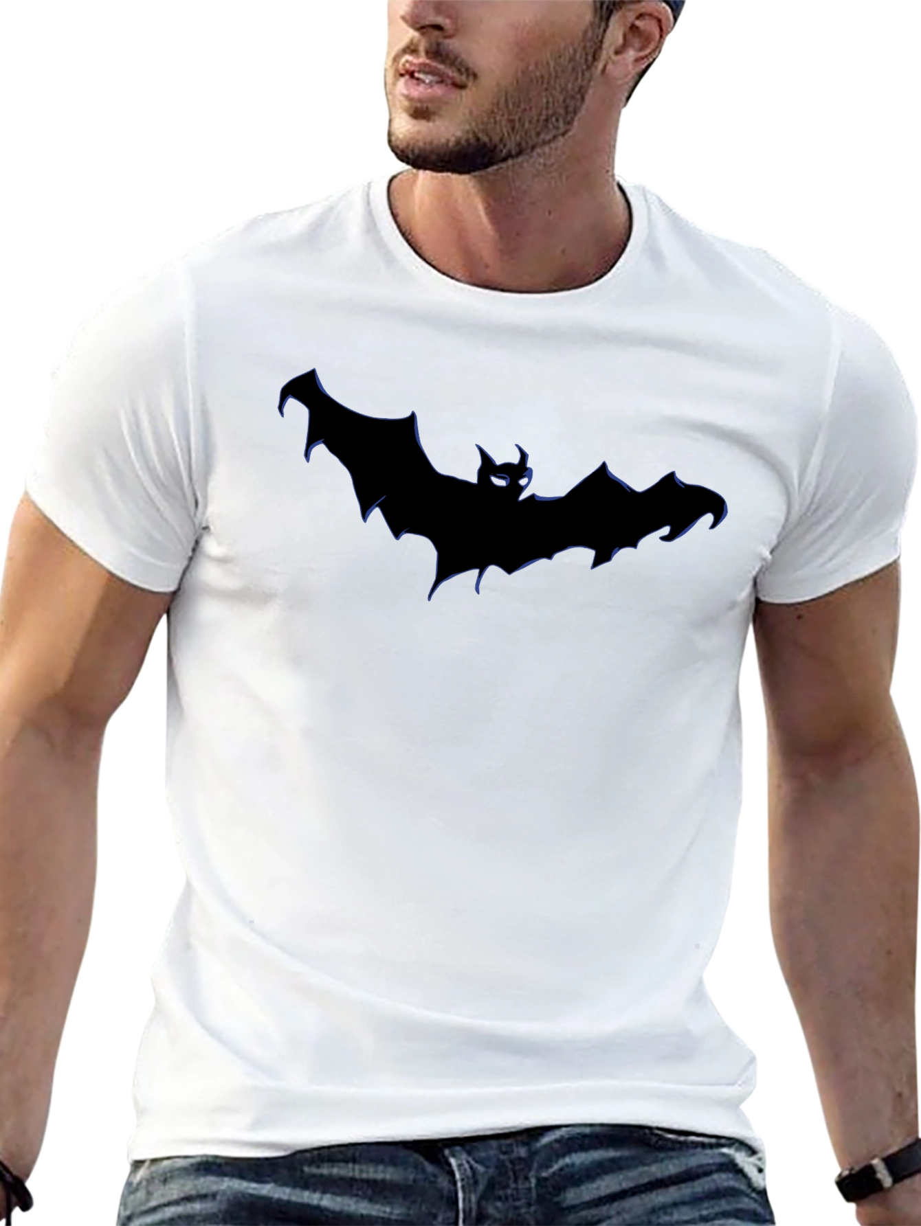 Bat Silhouette Graphic T-Shirt