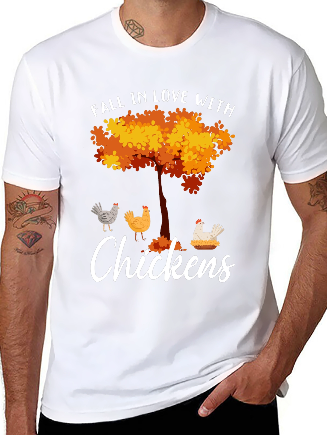 Fall in Love with Chickens T-Shirt