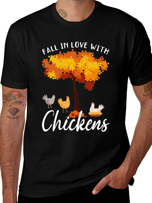 Fall in Love with Chickens T-Shirt