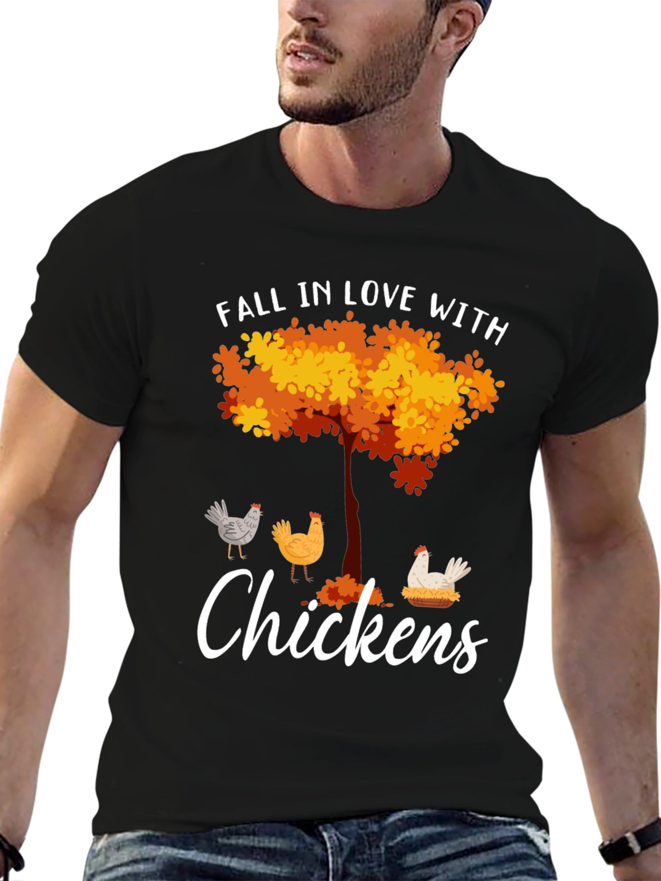 Fall in Love with Chickens T-Shirt