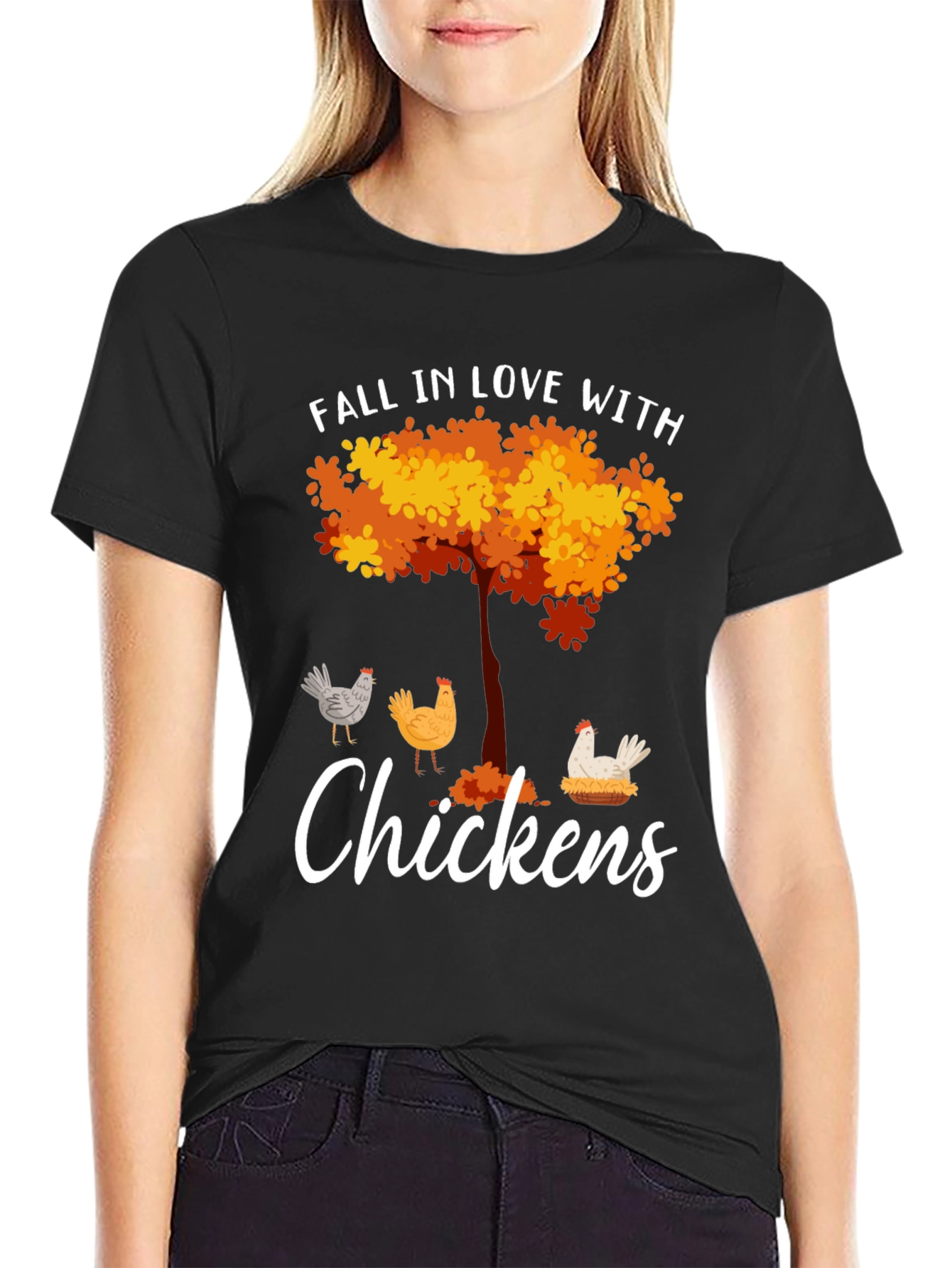Fall in Love with Chickens T-Shirt